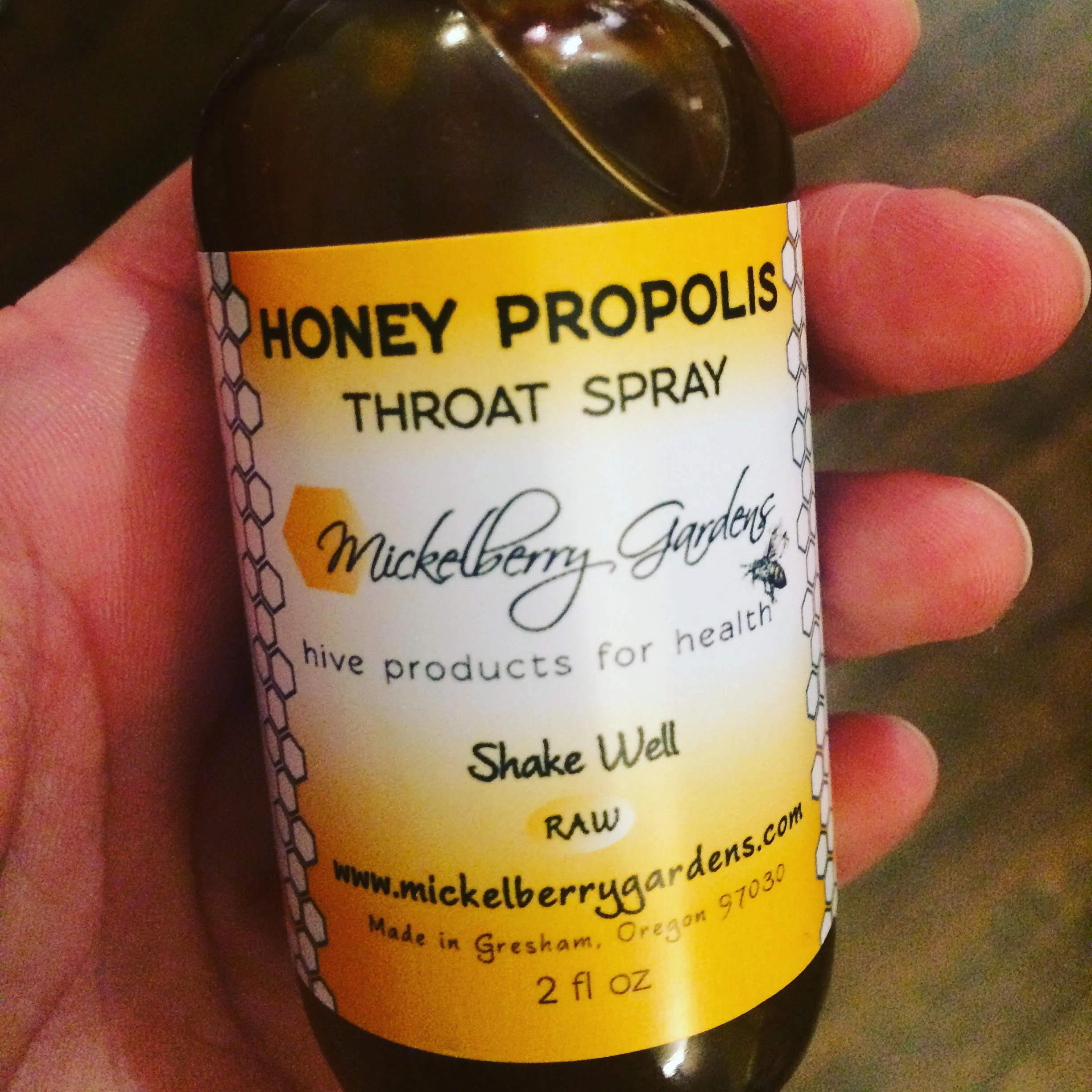 Raw, local throat spray!