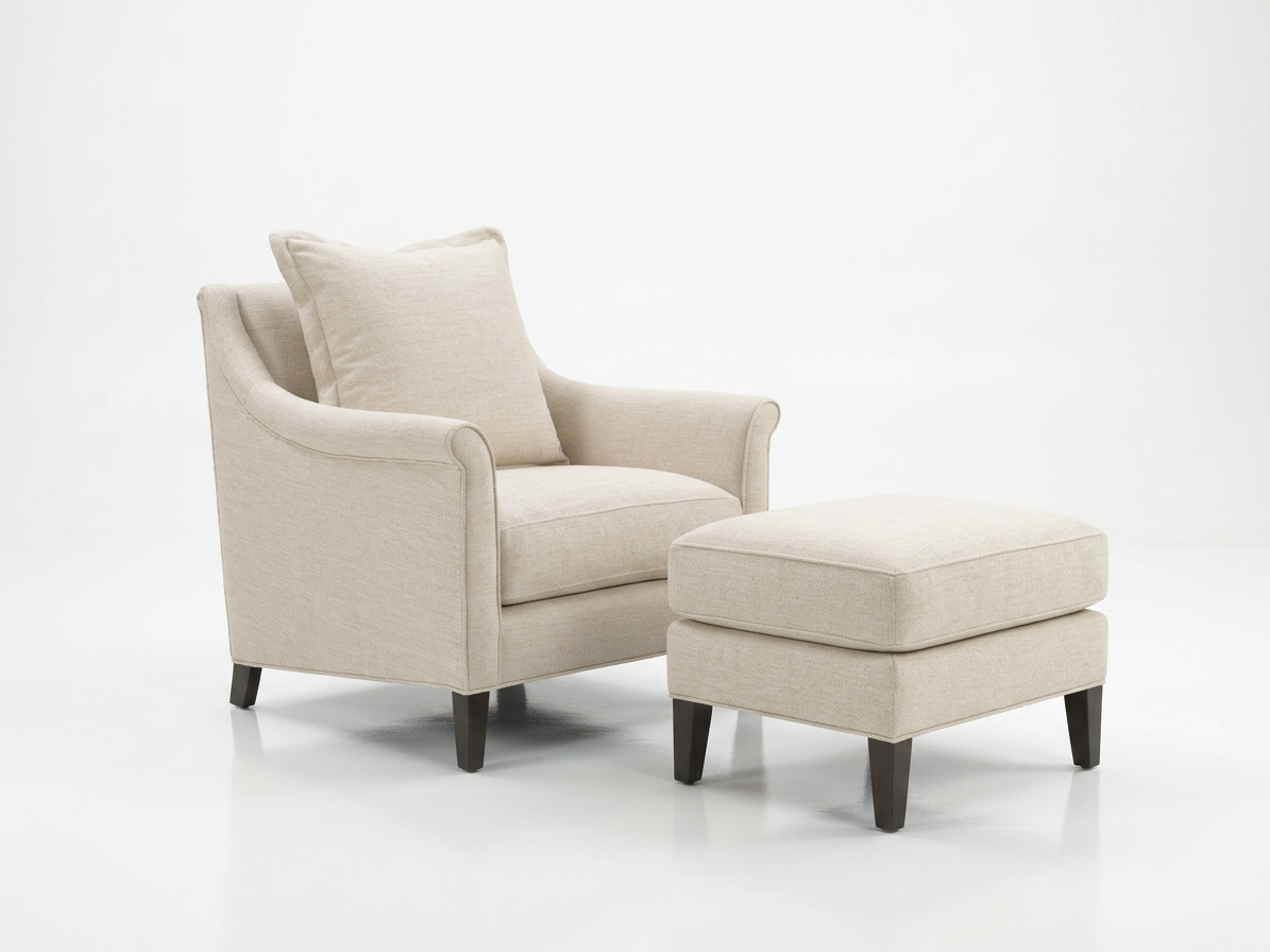 Lane Chair with Matching Ottoman