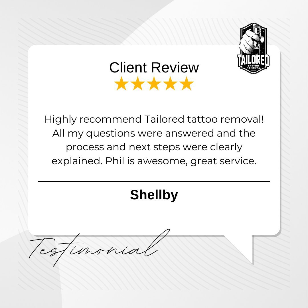 We&rsquo;re all about real results and genuine service! 🙏🏼 See why our clients come to us to have their tattoos removed.

ᴄᴏɴᴛᴀᴄᴛ ᴜs ⚡️
📲@tailoredtattooremoval
📞 0413 488 789
📧 info@tailoredtattooremoval.com.au
🖥 www.tailoredtattooremoval.com.a