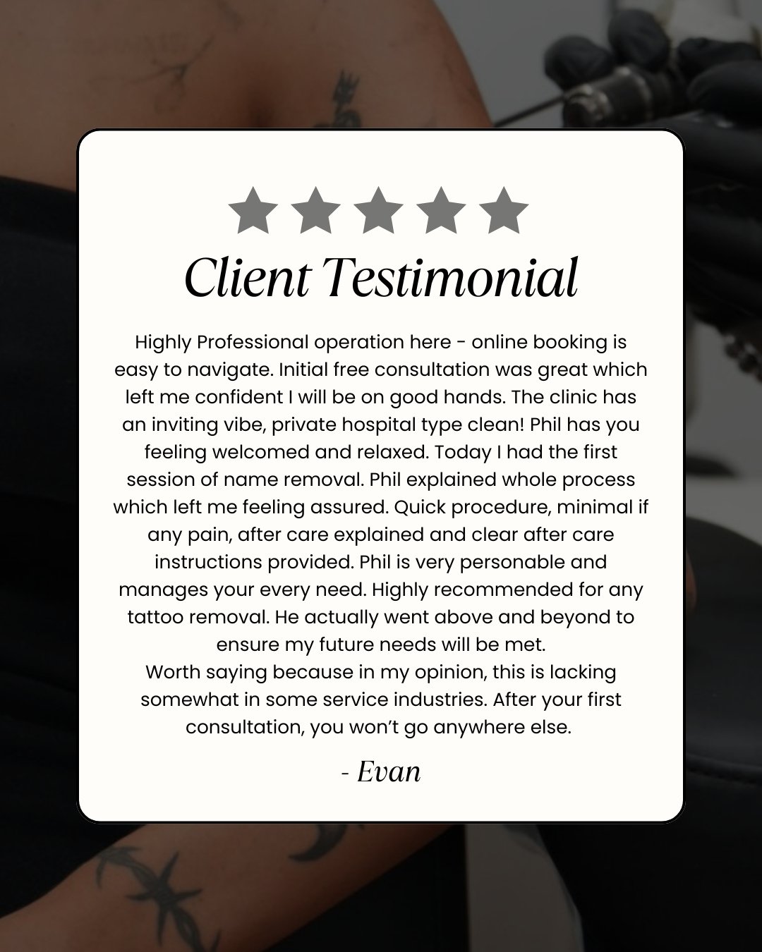Client words we&rsquo;re proud to share ✨

From the first consultation to treatment day, it means everything to hear our clients feel informed, comfortable and genuinely looked after. 

Easy booking, a clean and welcoming space, clear communication a