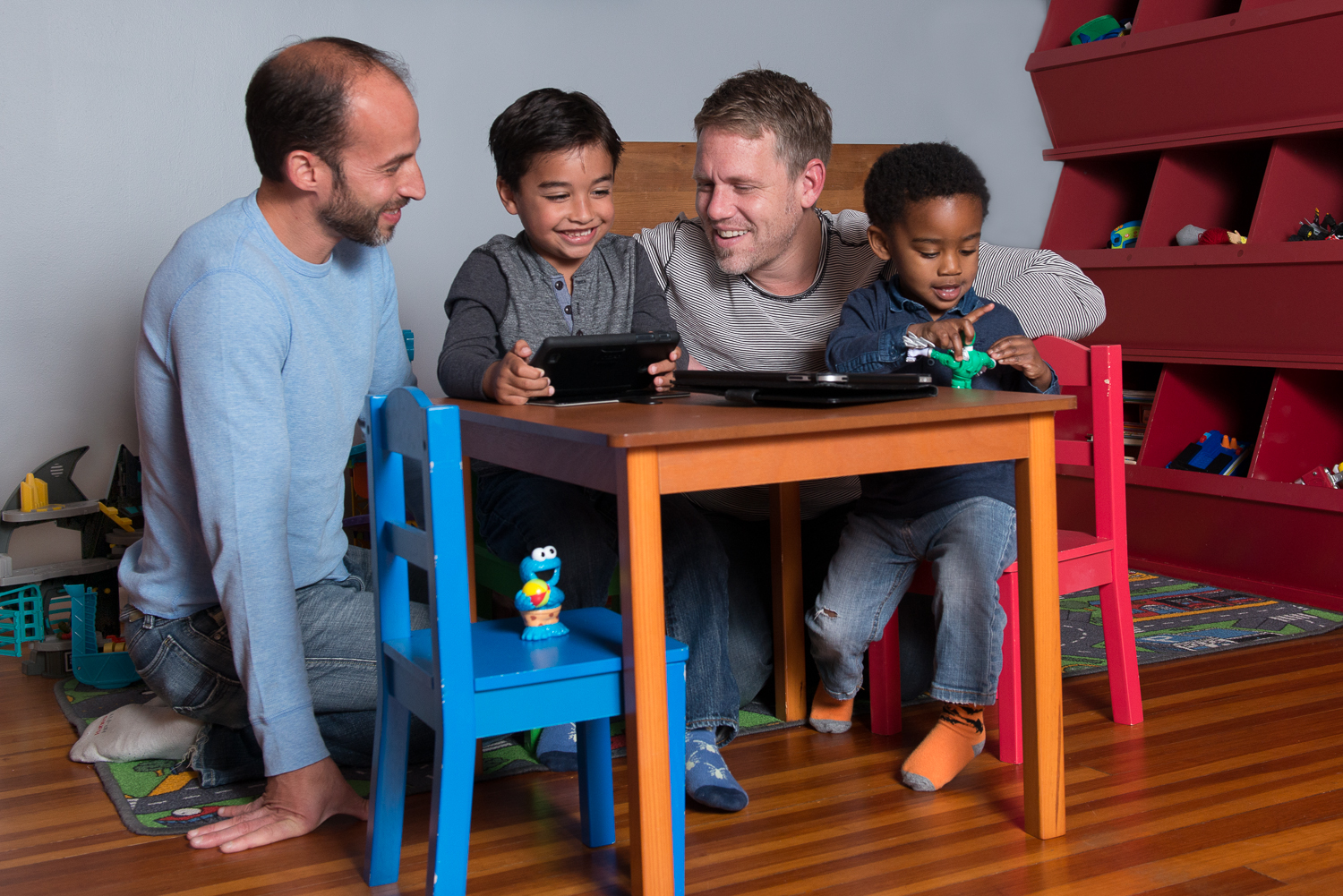October 17, 2015: The Seeleys - Brain, Tim, Gabriel (age 4 1/2 ) and Caleb (age 2) 