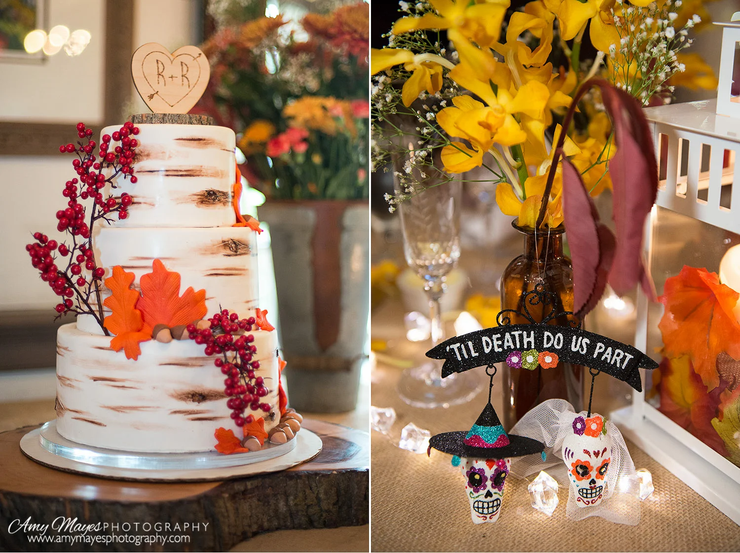 Wedding cake and a halloween gift from a friend 
