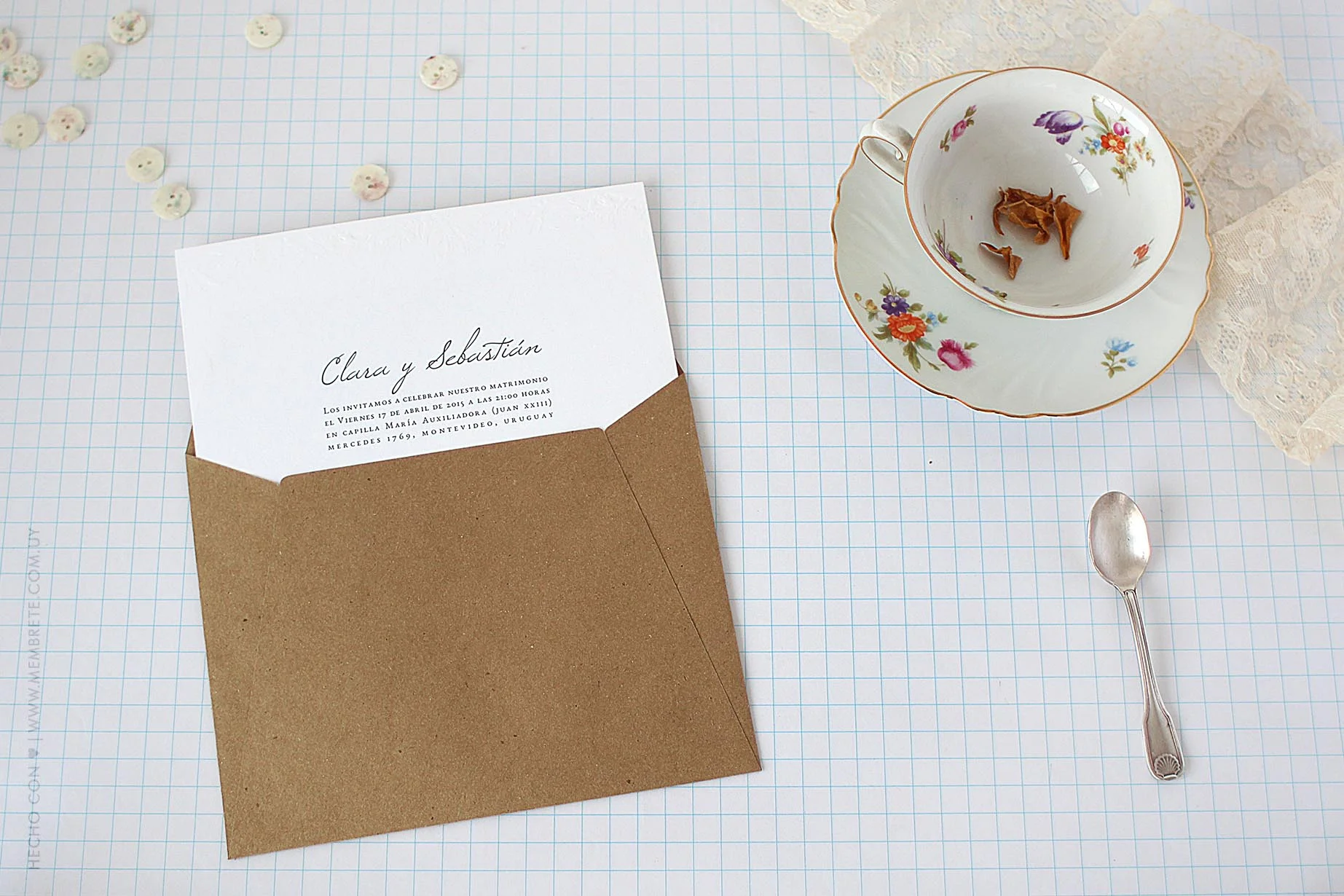 Clara & Sebastián ♥ Membrete | Invitaciones en papel | www.membrete.com.uy