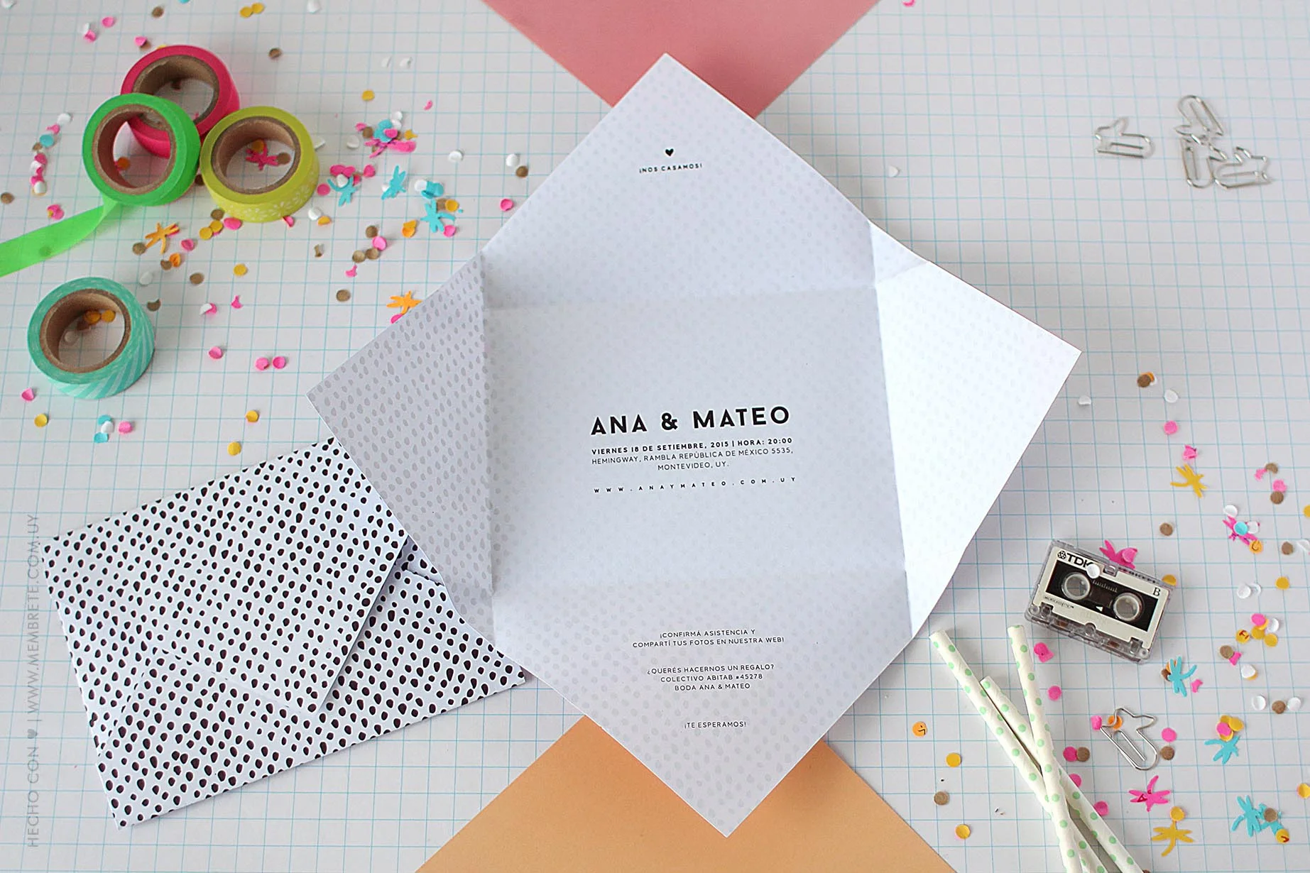 Ana & Mateo ♥ Membrete | Invitaciones en papel | www.membrete.com.uy