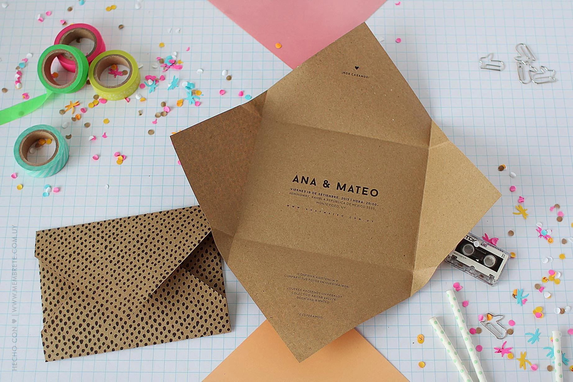 Ana & Mateo ♥ Membrete | Invitaciones en papel | www.membrete.com.uy