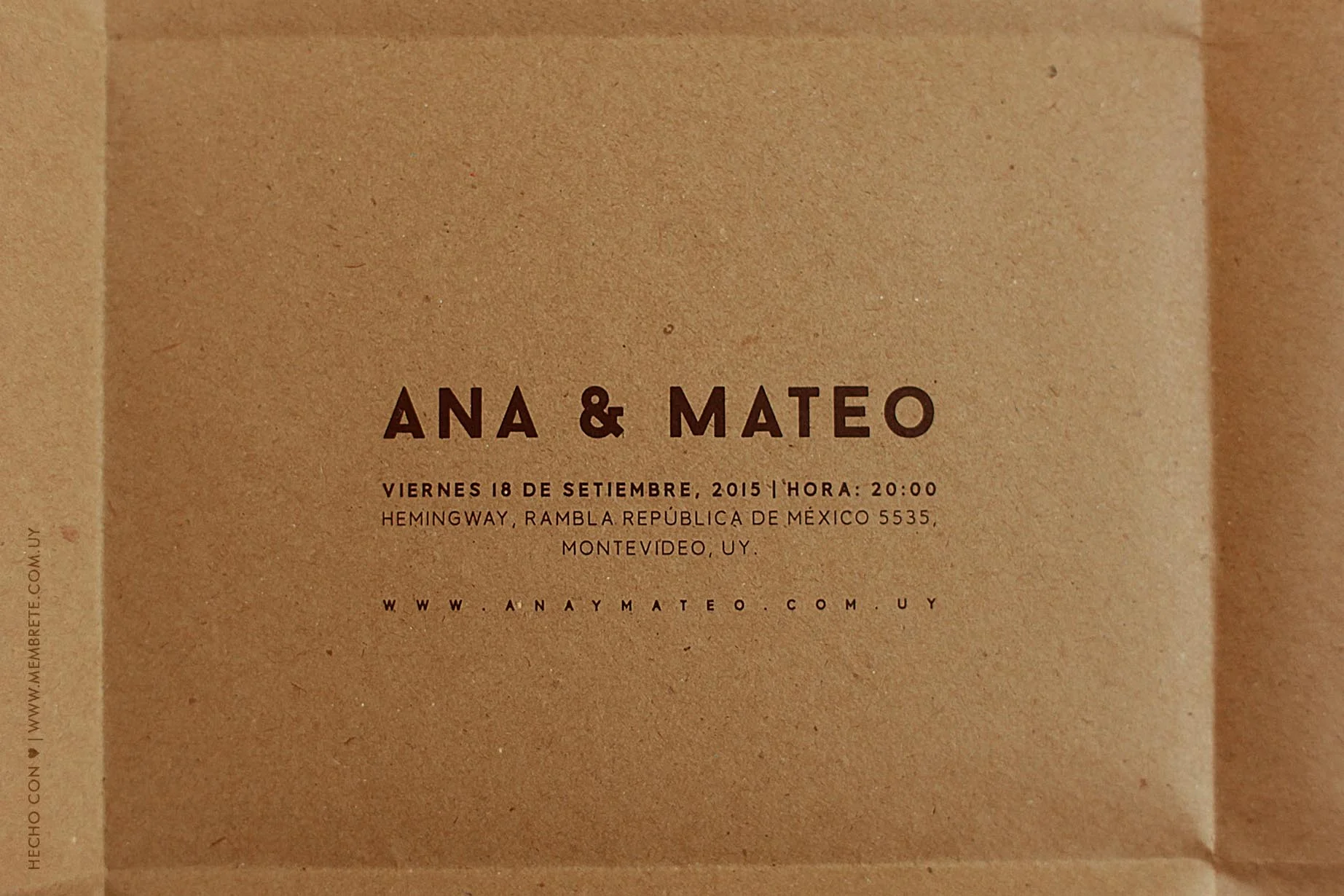 Ana & Mateo ♥ Membrete | Invitaciones en papel | www.membrete.com.uy
