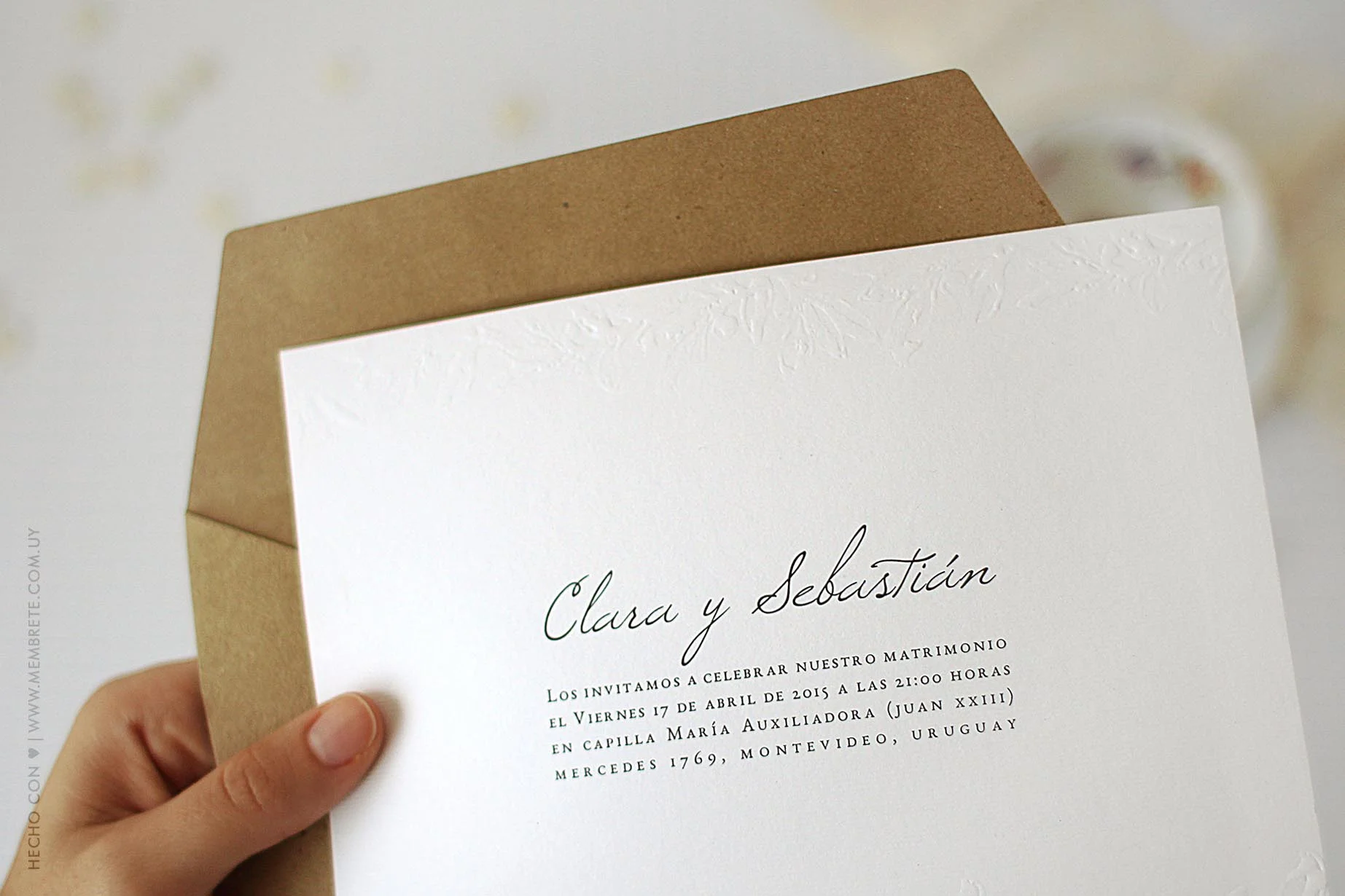 Clara & Sebastián ♥ Membrete | Invitaciones en papel | www.membrete.com.uy