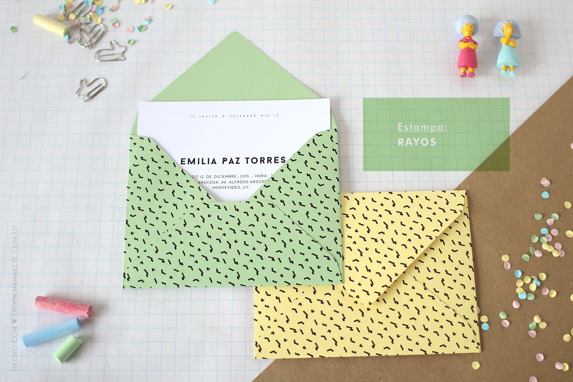 Emilia ♪ Fiesta 15 | Membrete | Invitaciones en papel | www.membrete.com.uy