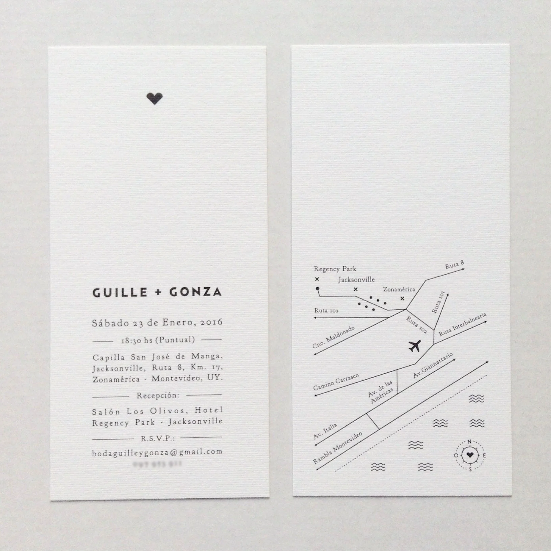 TARJETA | Boda: Guille + Gonza