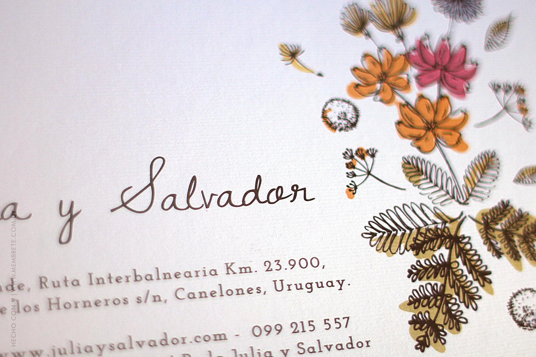 Julia & Salvador ♥ Membrete | Invitaciones en papel | www.membrete.com.uy