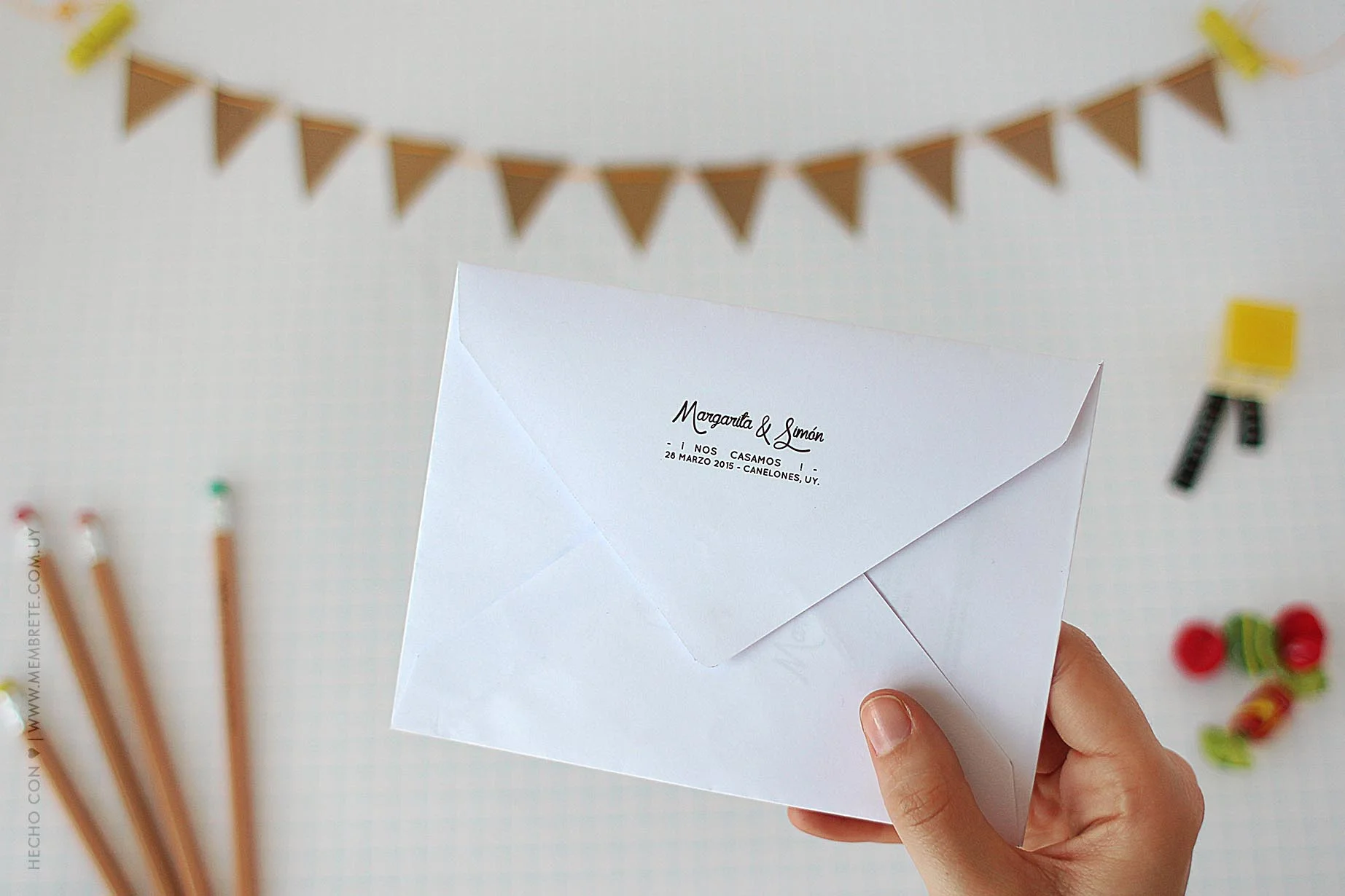Margarita & Simón ♥ Membrete | Invitaciones en papel | www.membrete.com.uy