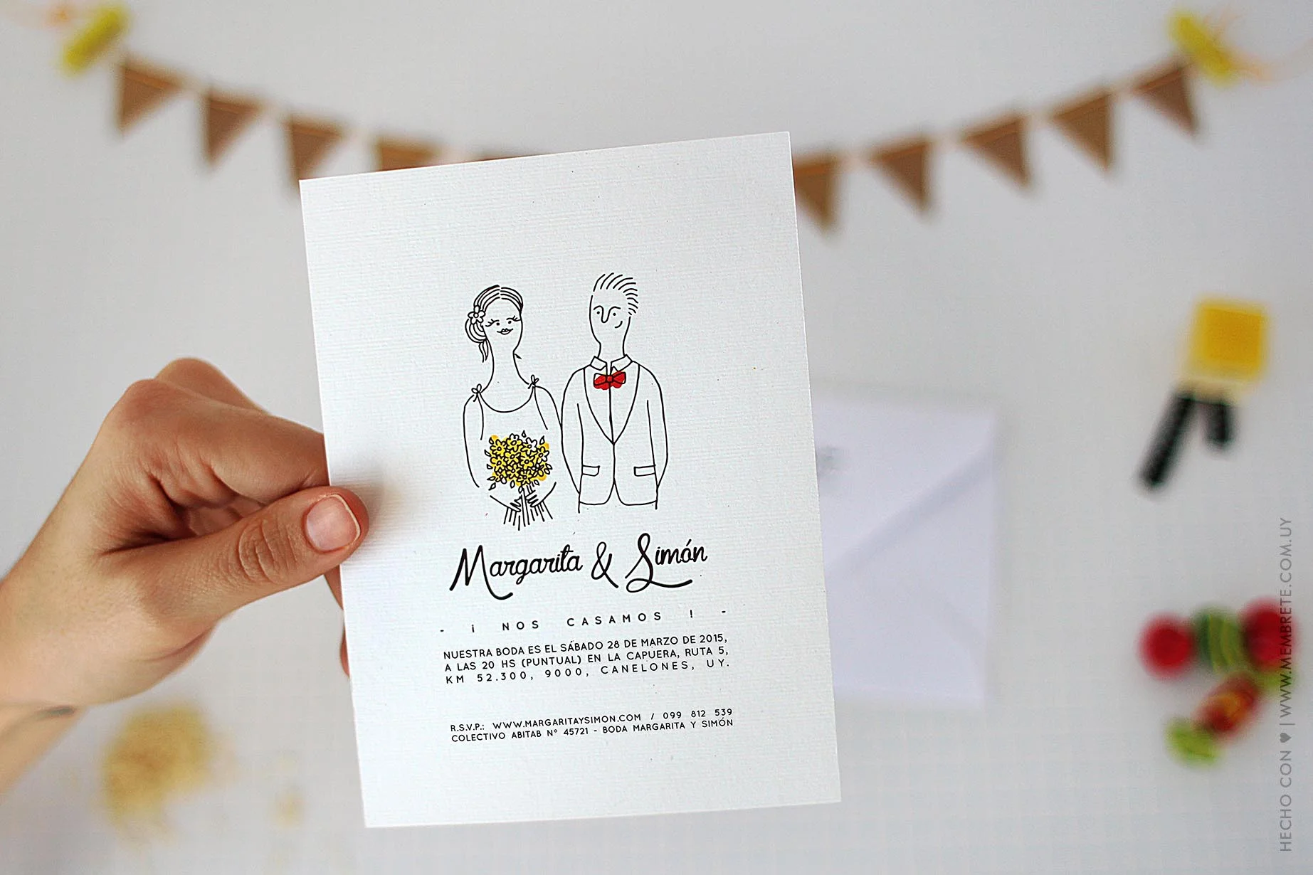 Margarita & Simón ♥ Membrete | Invitaciones en papel | www.membrete.com.uy