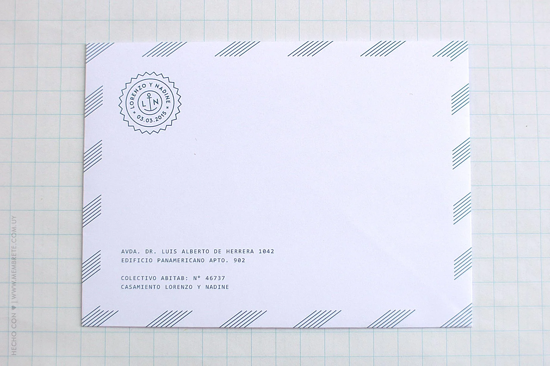 Lorenzo & Nadine ♥ Membrete | Invitaciones en papel | www.membrete.com.uy