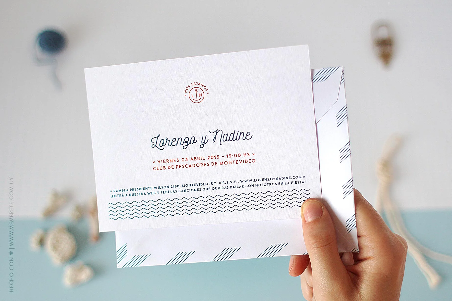 Lorenzo & Nadine ♥ Membrete | Invitaciones en papel | www.membrete.com.uy