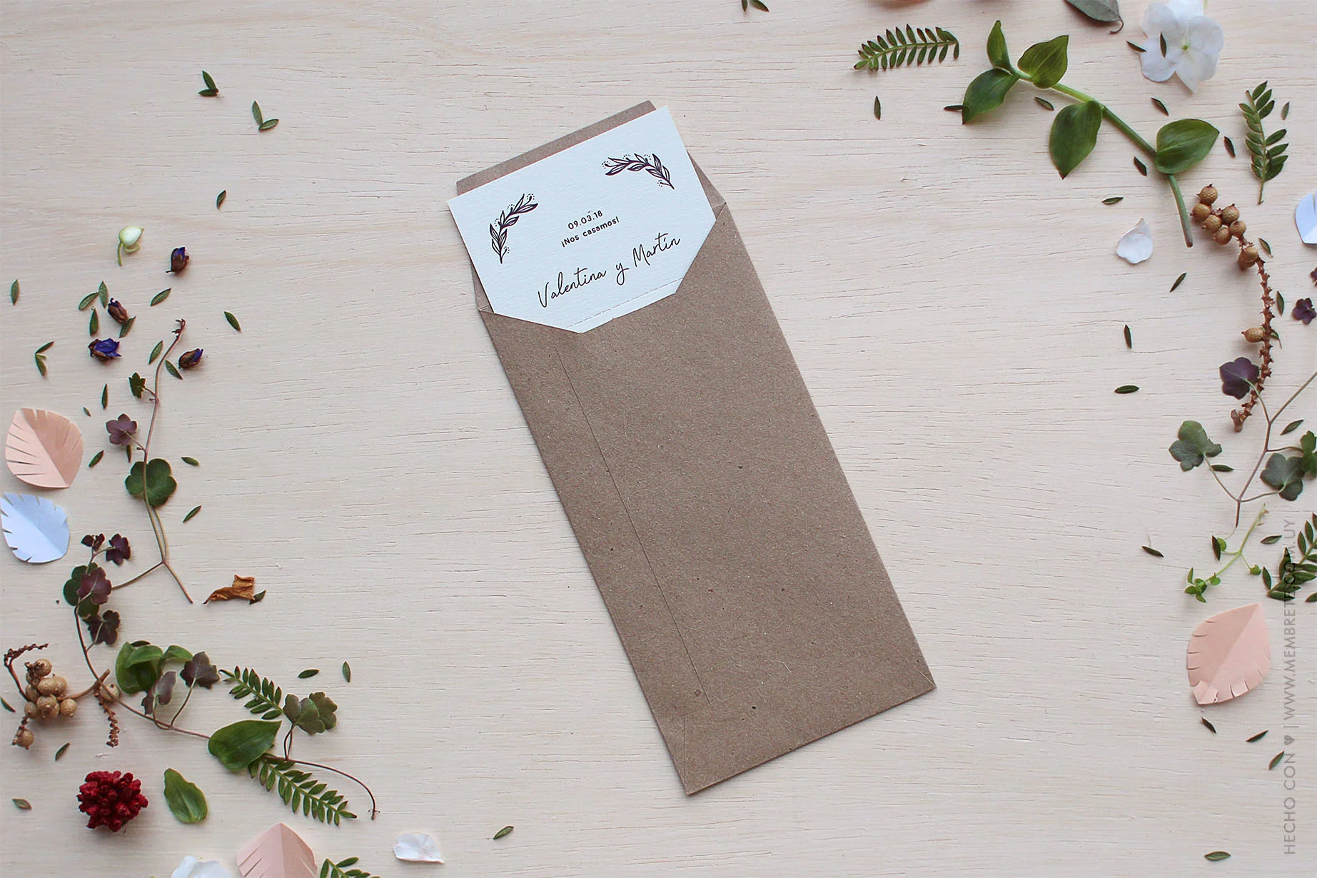 Valentina y Martín, Categoría: Invitaciones de Bodas, MEMBRETE Diseño gráfico & Papelería - www.membrete.com.uy