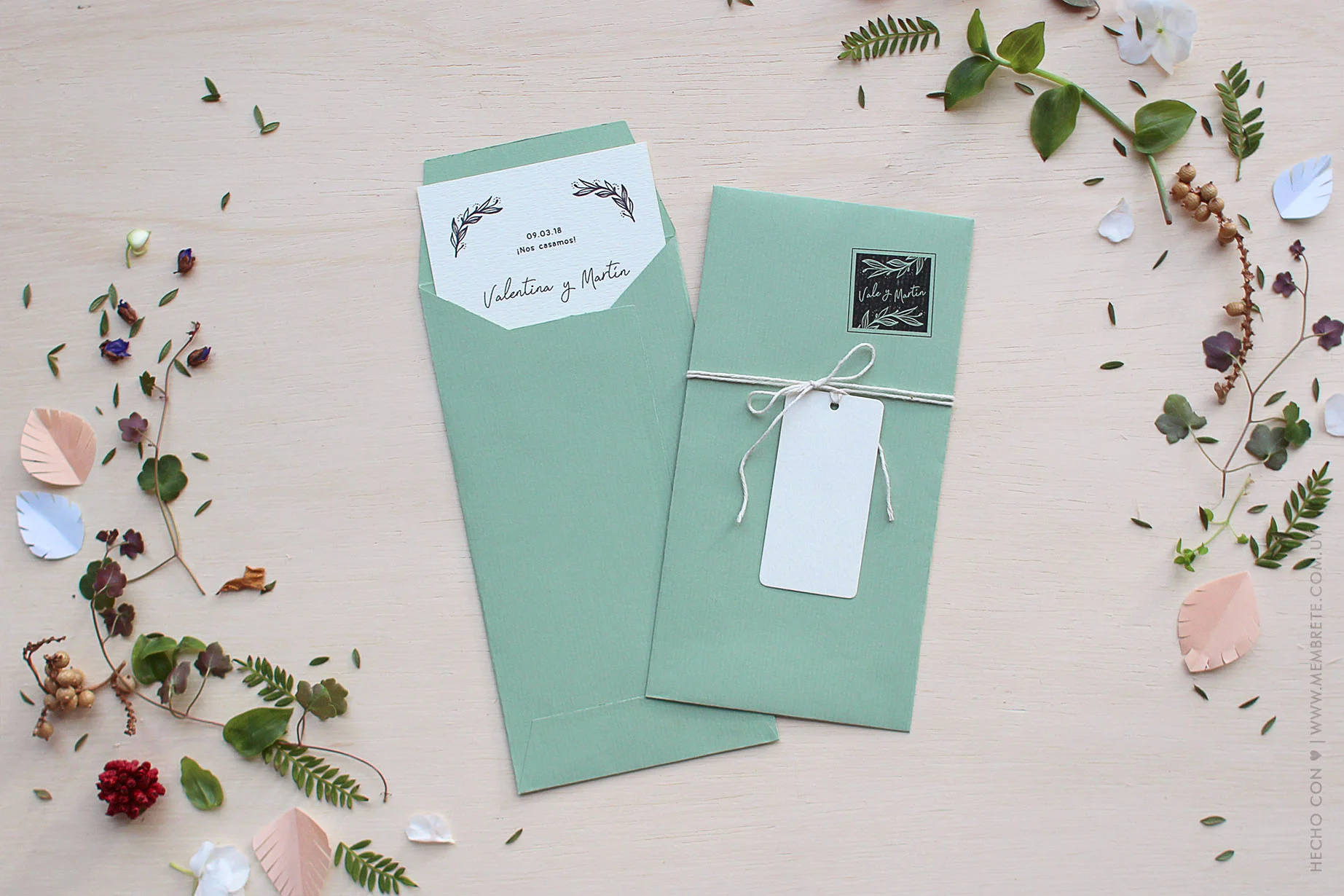 Valentina y Martín, Categoría: Invitaciones de Bodas, MEMBRETE Diseño gráfico & Papelería - www.membrete.com.uy