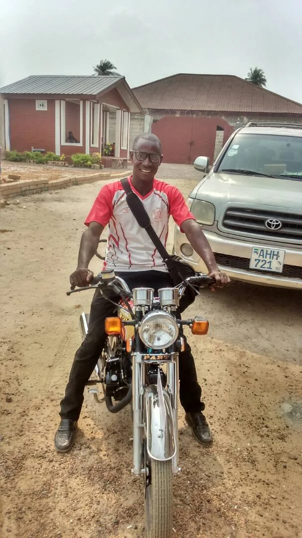 Pastor Pious sold his own motorcycle (his only mode of transportation) to help the congregation buy land. One of our members purchased Pastor Pious another motorcycle after hearing of this.