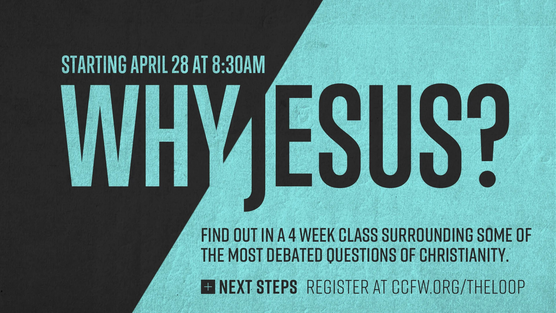 Why Jesus versus any other religion? Find out in a multi-week class surrounding some of the most debated questions of Christianity.