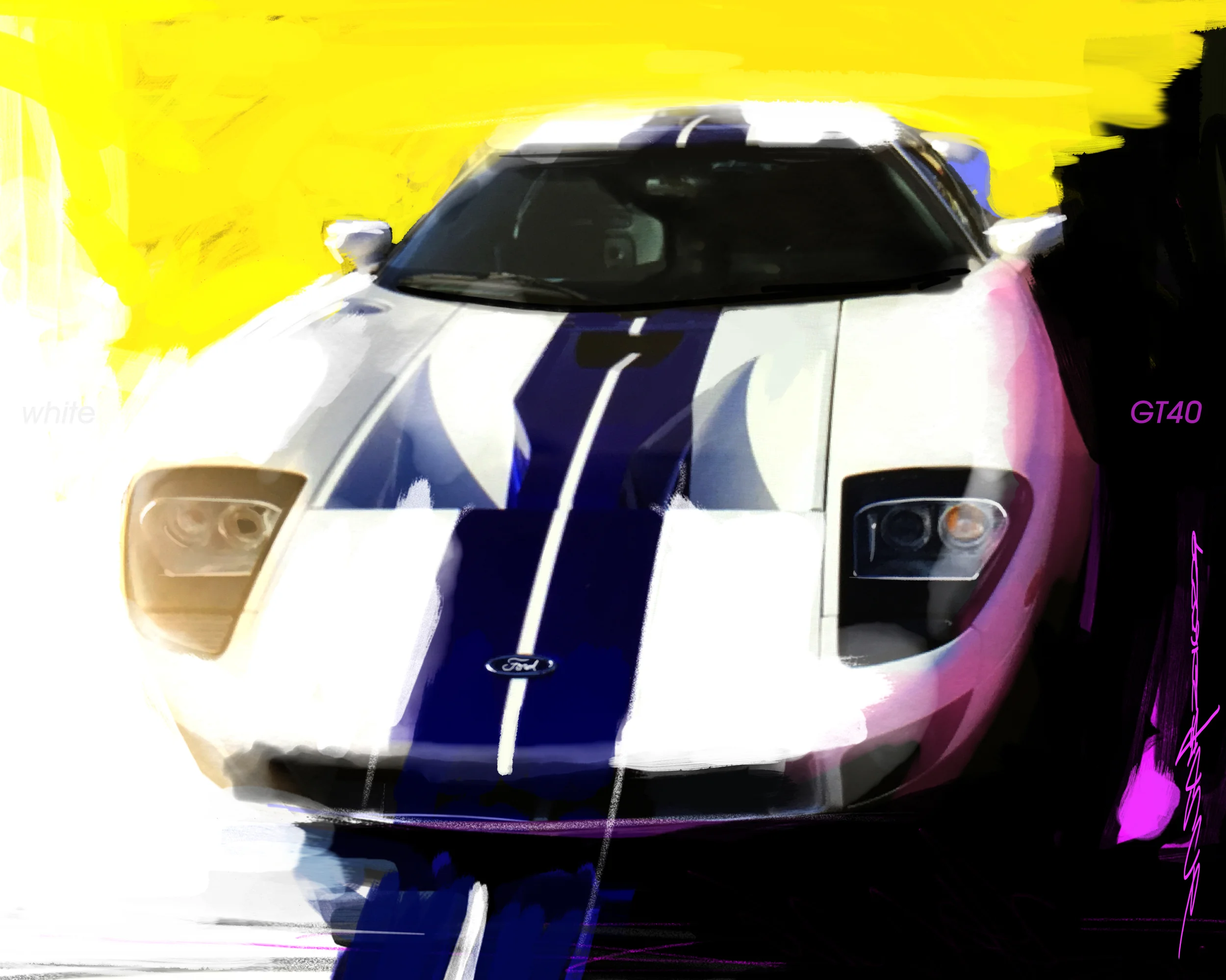 Ford GT in White