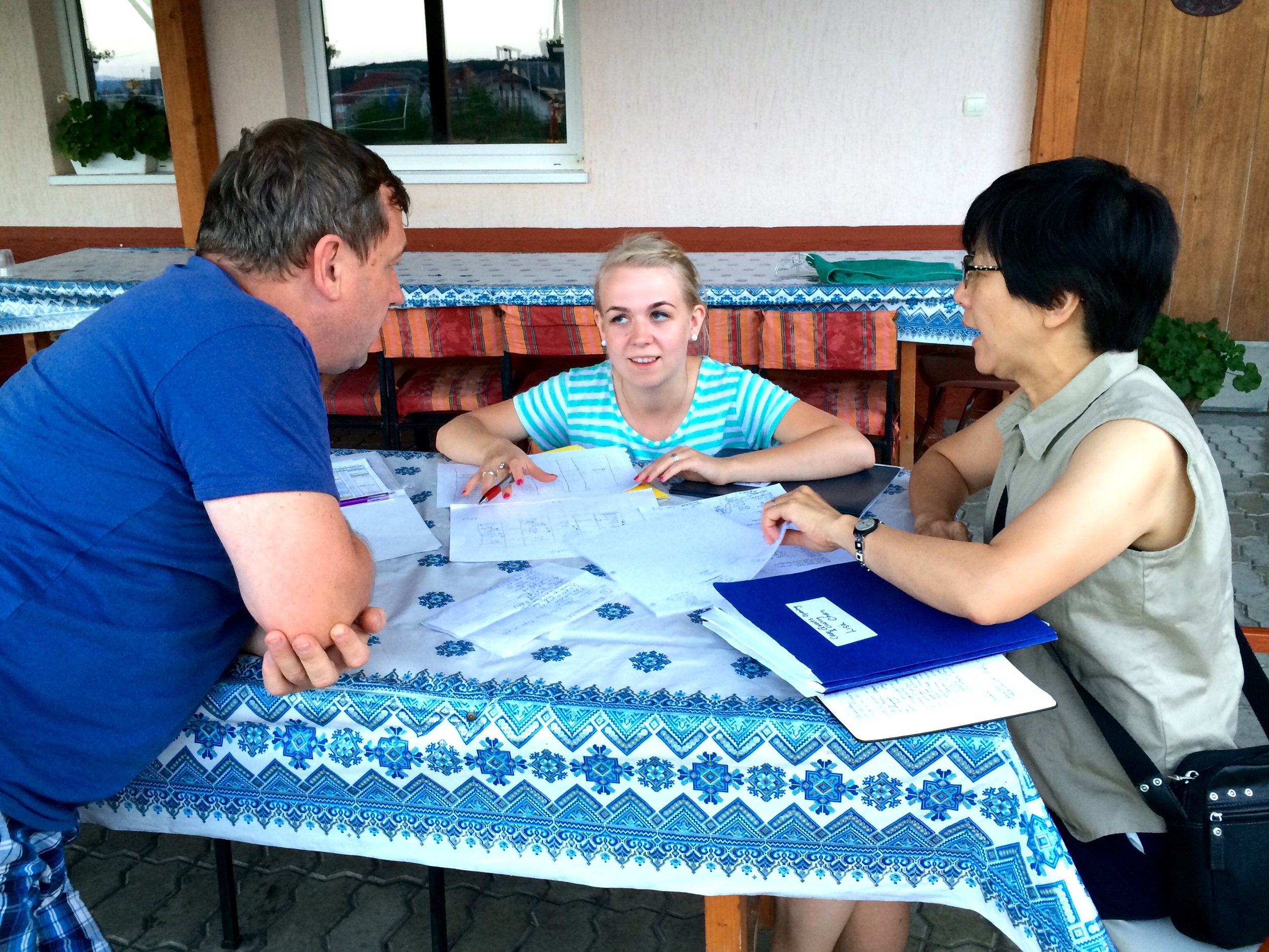 Finalizing Camp details with Lera, our Ukraine team leader