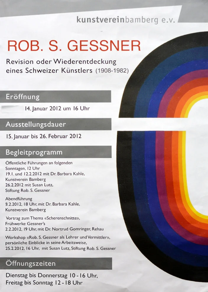 Plakat zur Ausstellung im Kunstverein Bamberg