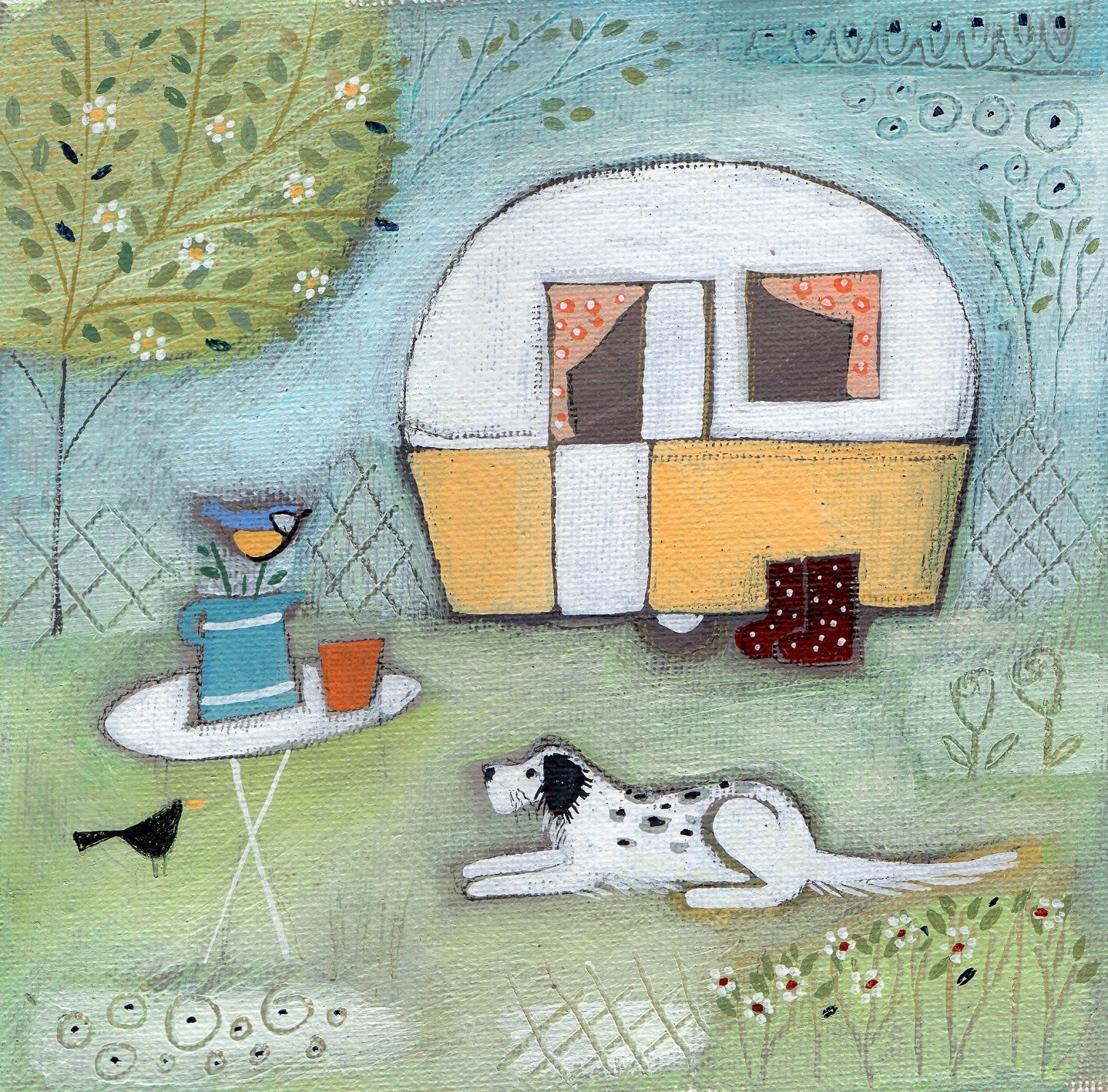 Down at the Van acrylic sold