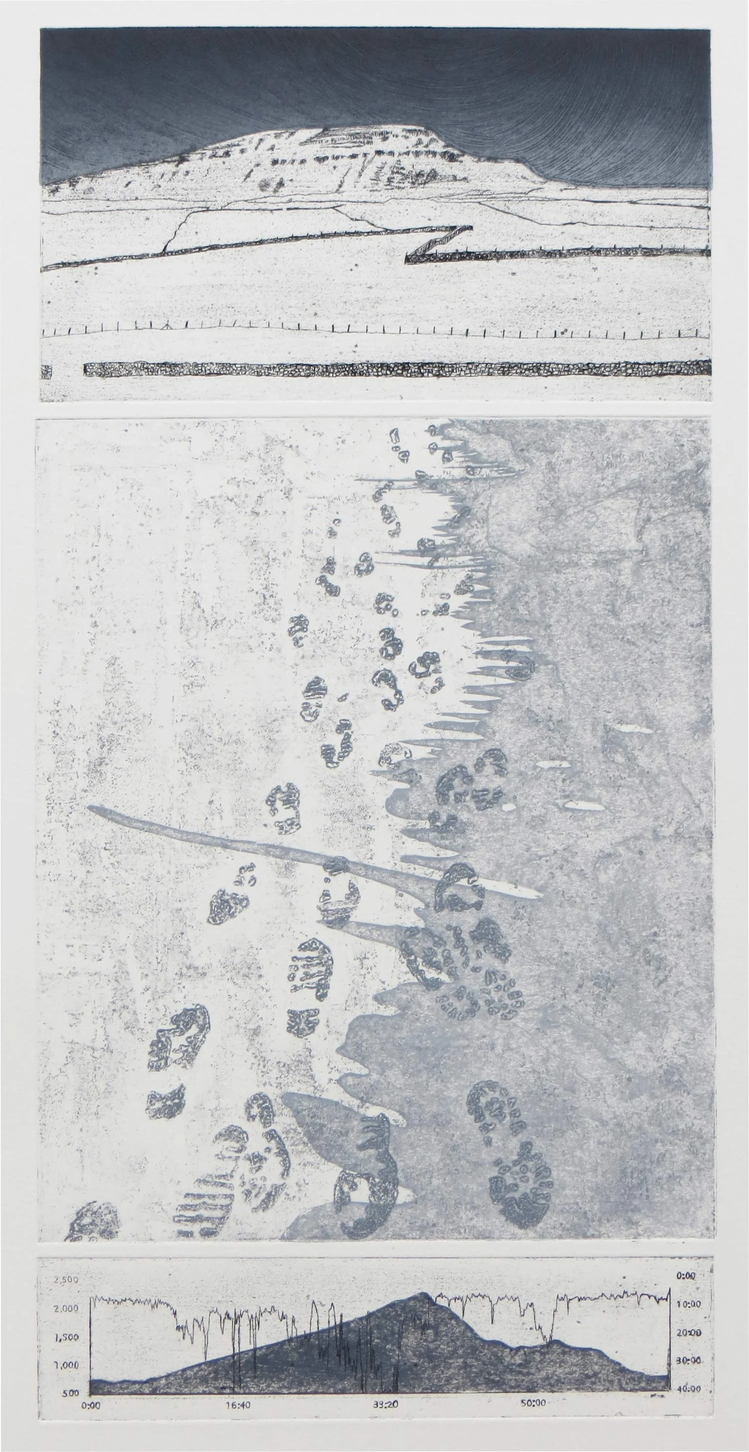 Tracks and Traces collagraph EDITION SOLD OUT