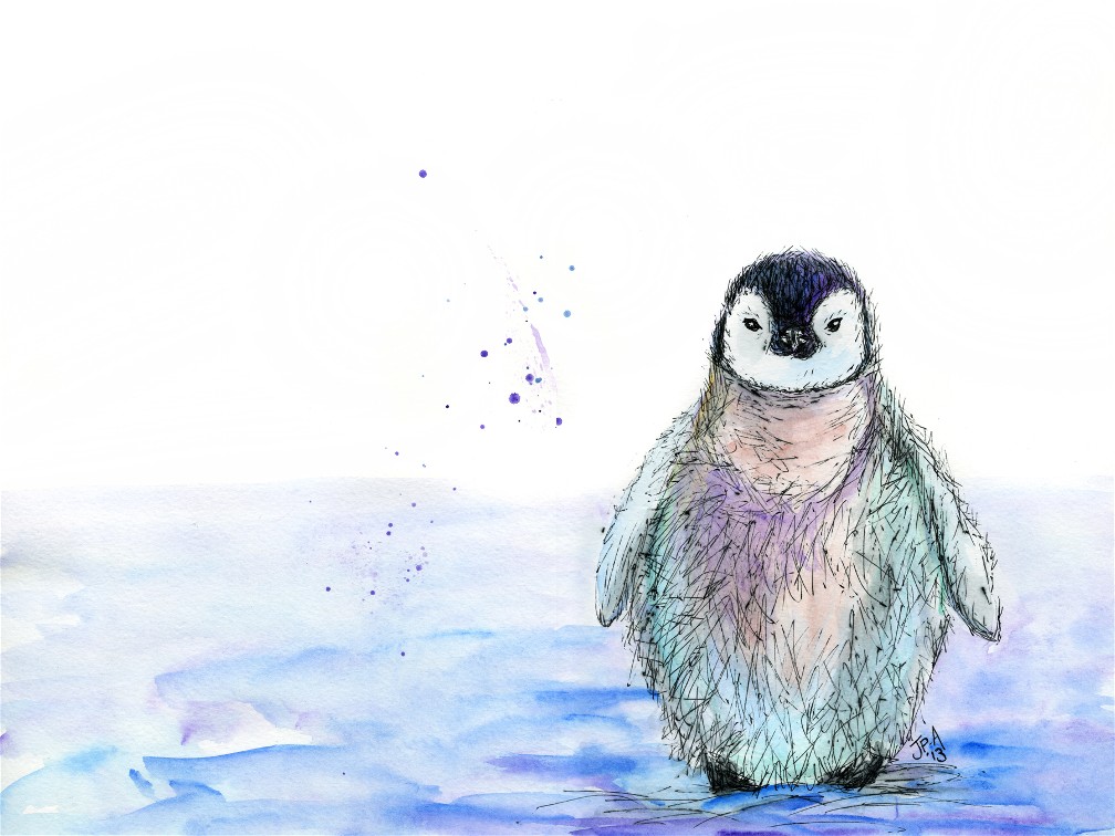 Baby Emperor watercolour & ink £275
