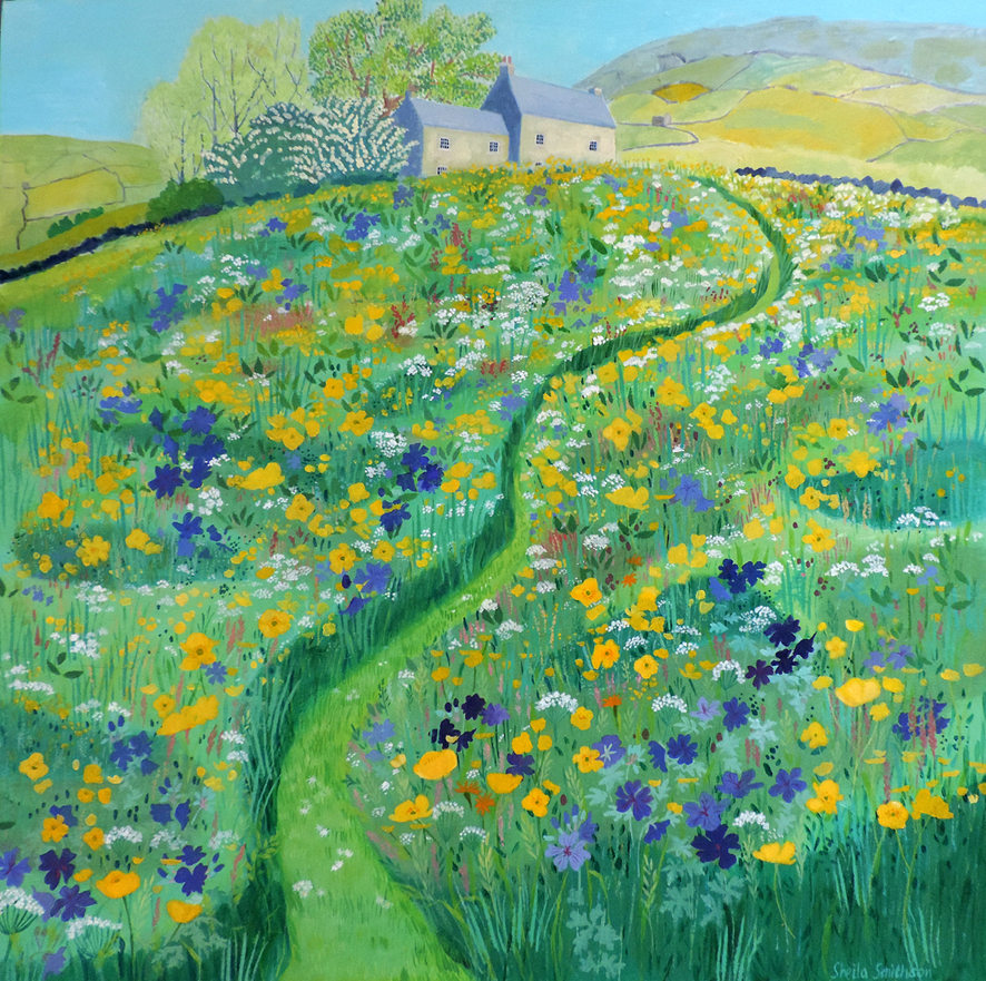 Path Through a Swaledale Meadow acrylic