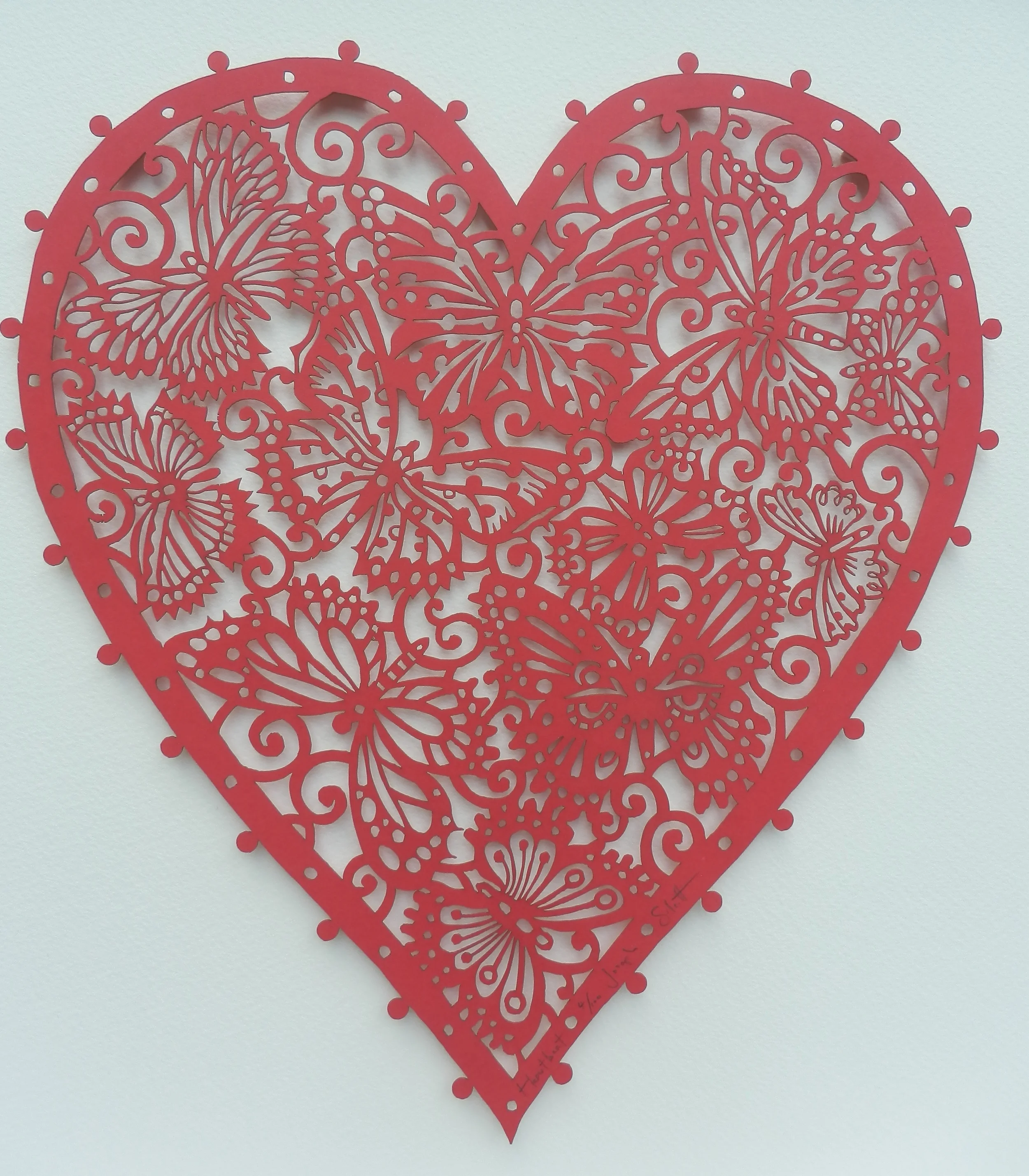 Love Heart mixed media 43 x 43 cm