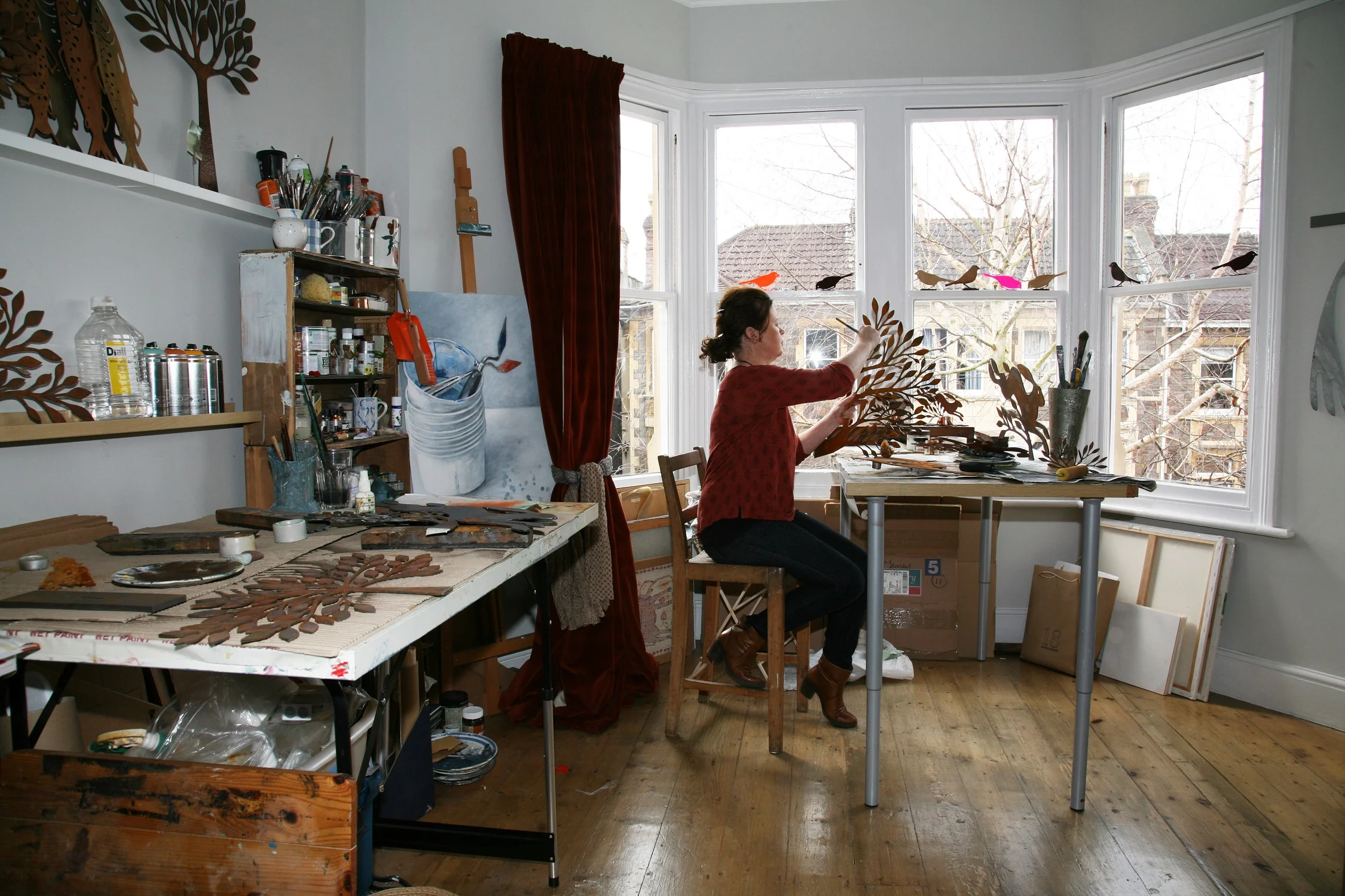Ruth at work in her studio