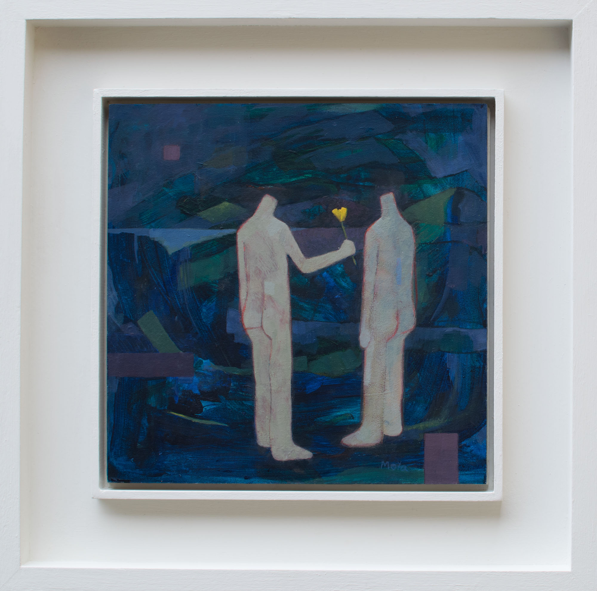 Giving acrylic on board 49 x 49 cm framed SOLD