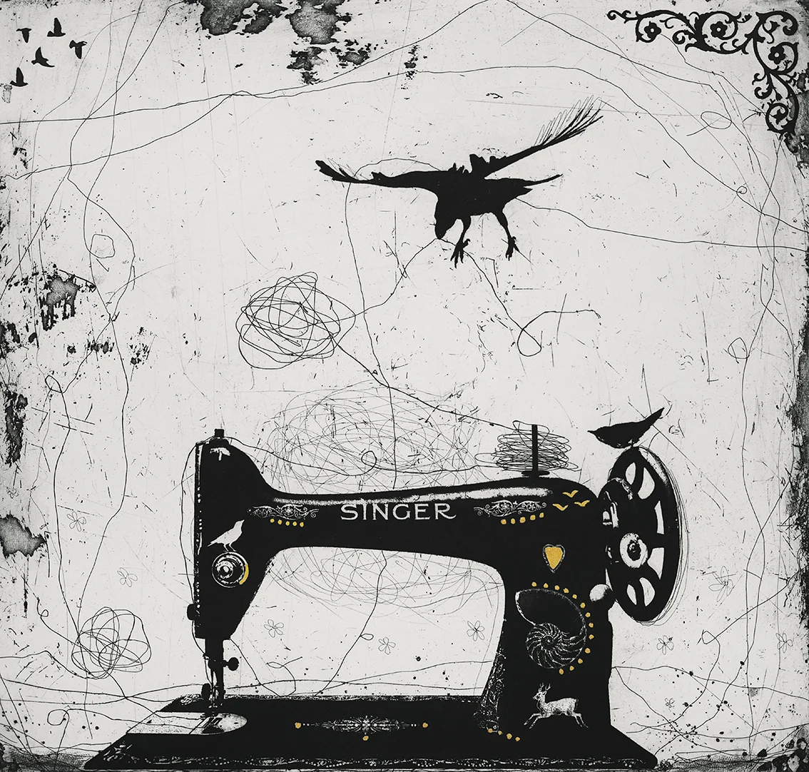 One Singer One Song etching 57 x 55cm £420 (unframed)