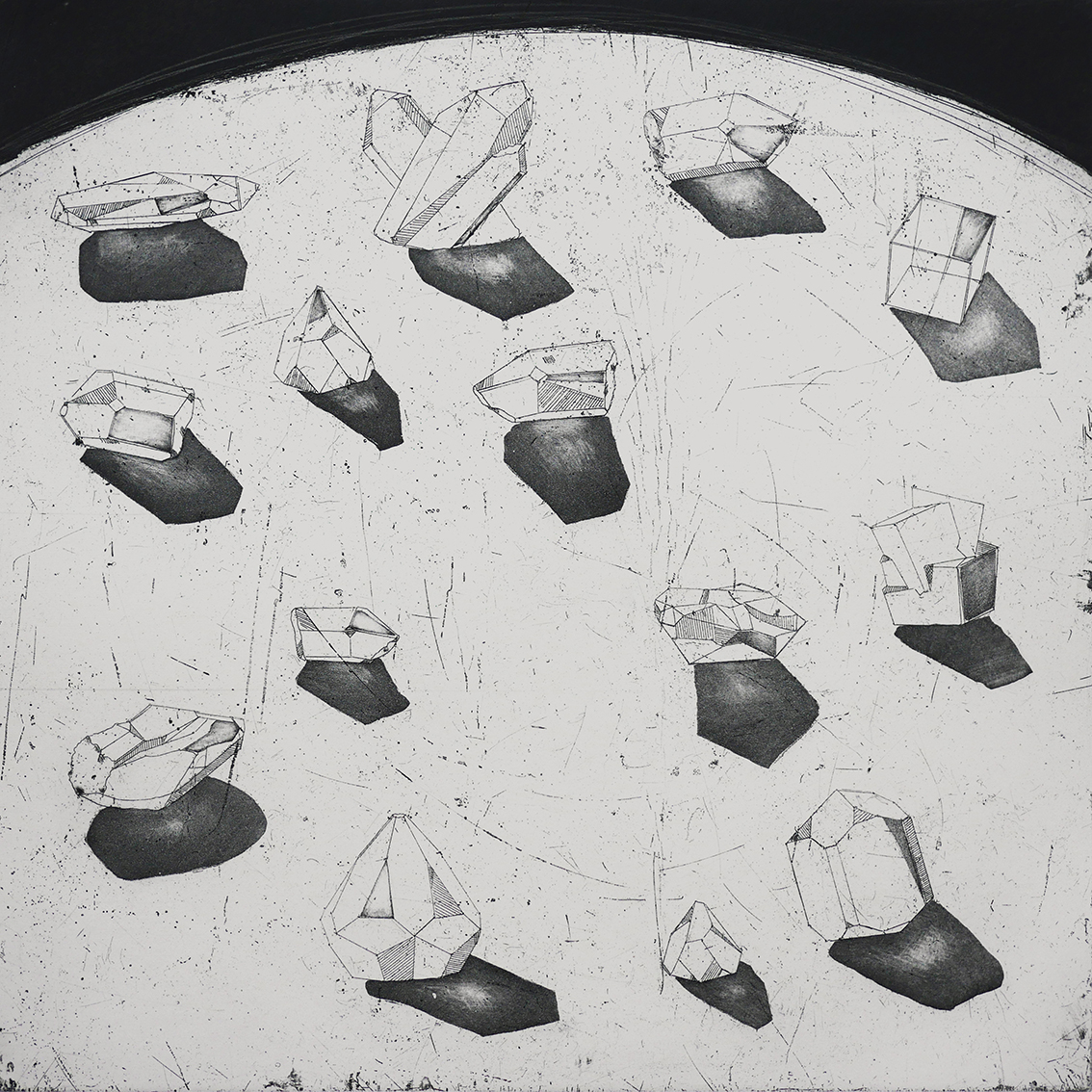 The Crystal Collective etching 61 x 61cm £400 (unframed)