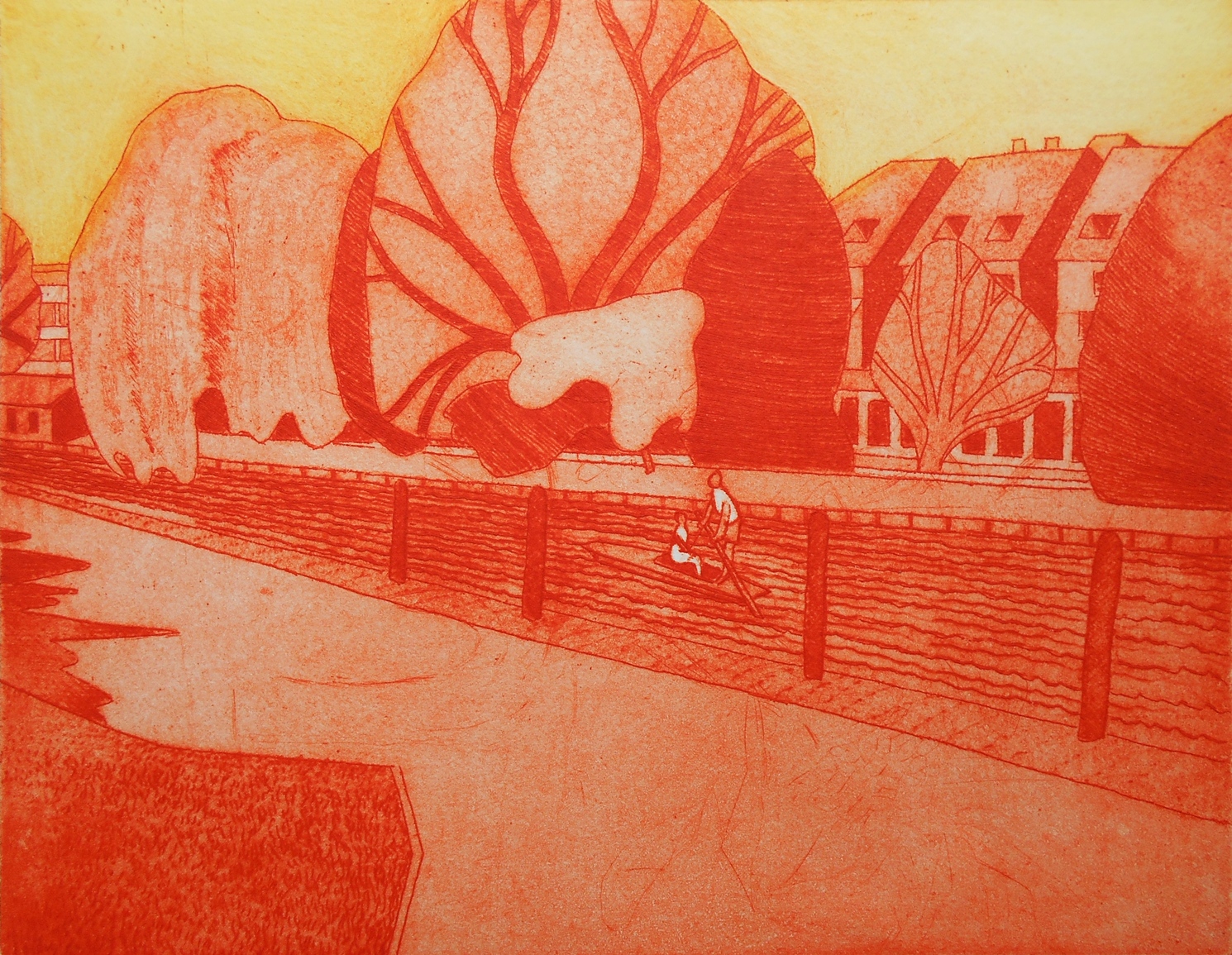 Punting etching 29 x 23 cm £175