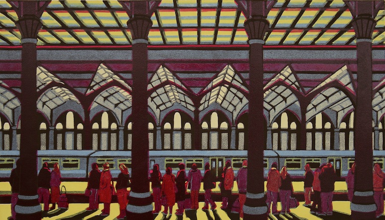 Home Before Dark linocut 40 x 70 cm £440.00 (unframed)