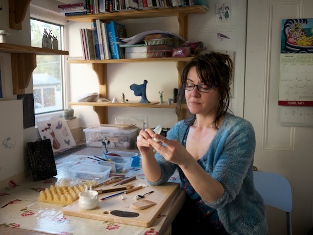 Marina at work in her studio