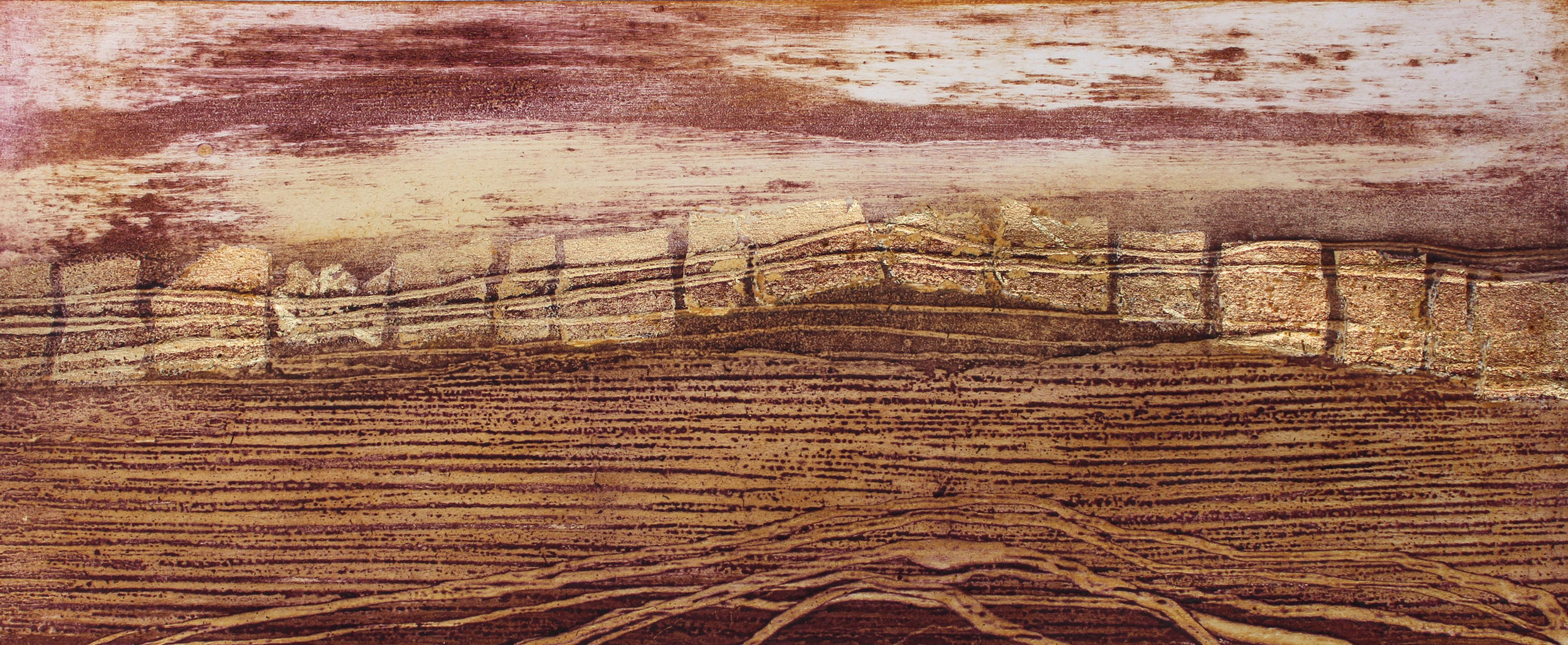 Sundown collagraph 22 x 52 cm £220