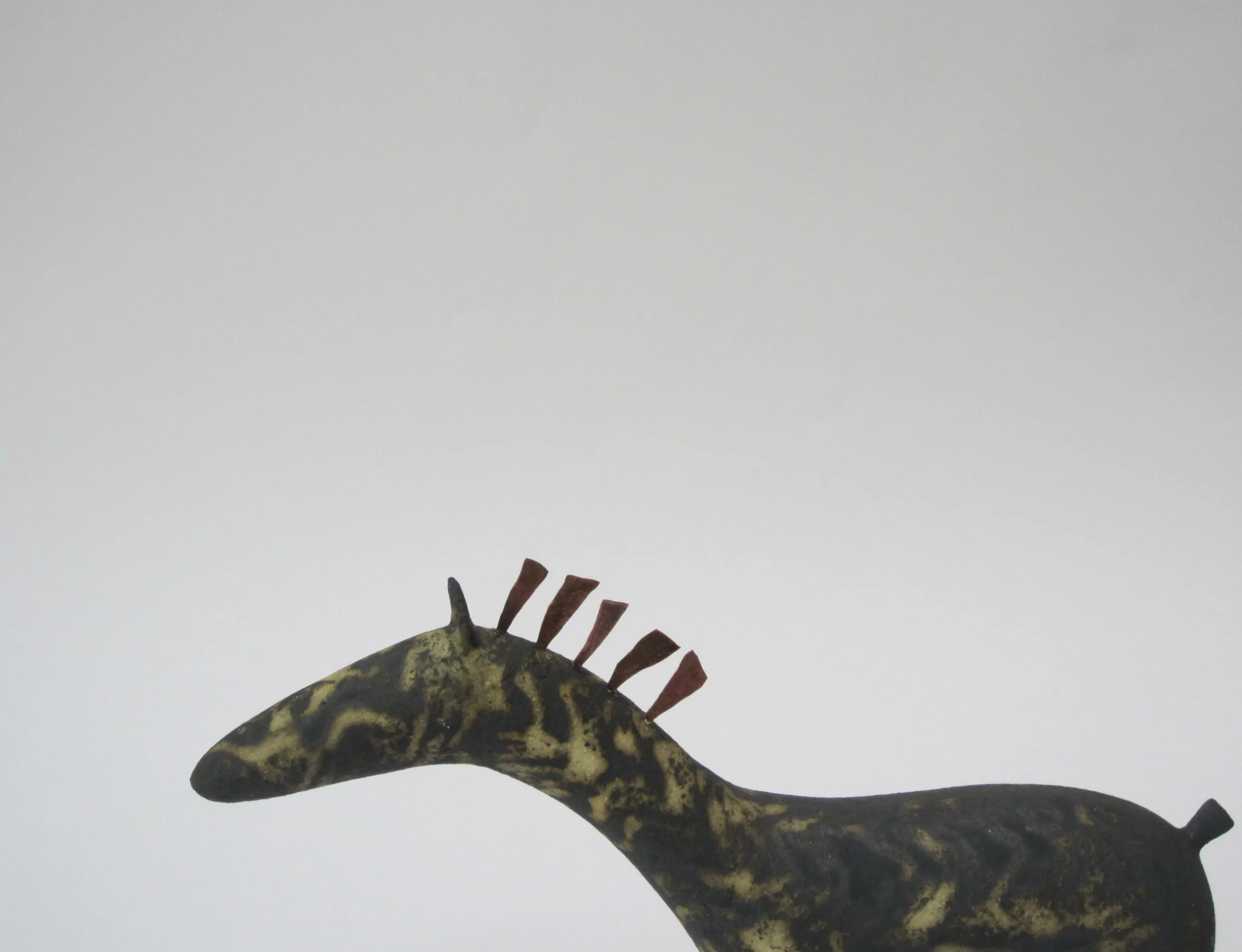 Horse with Copper Mane ceramic 16 x 18.5cm SOLD