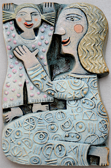 Mother and Daughter ceramic 10 x 15cm £75 last one!
