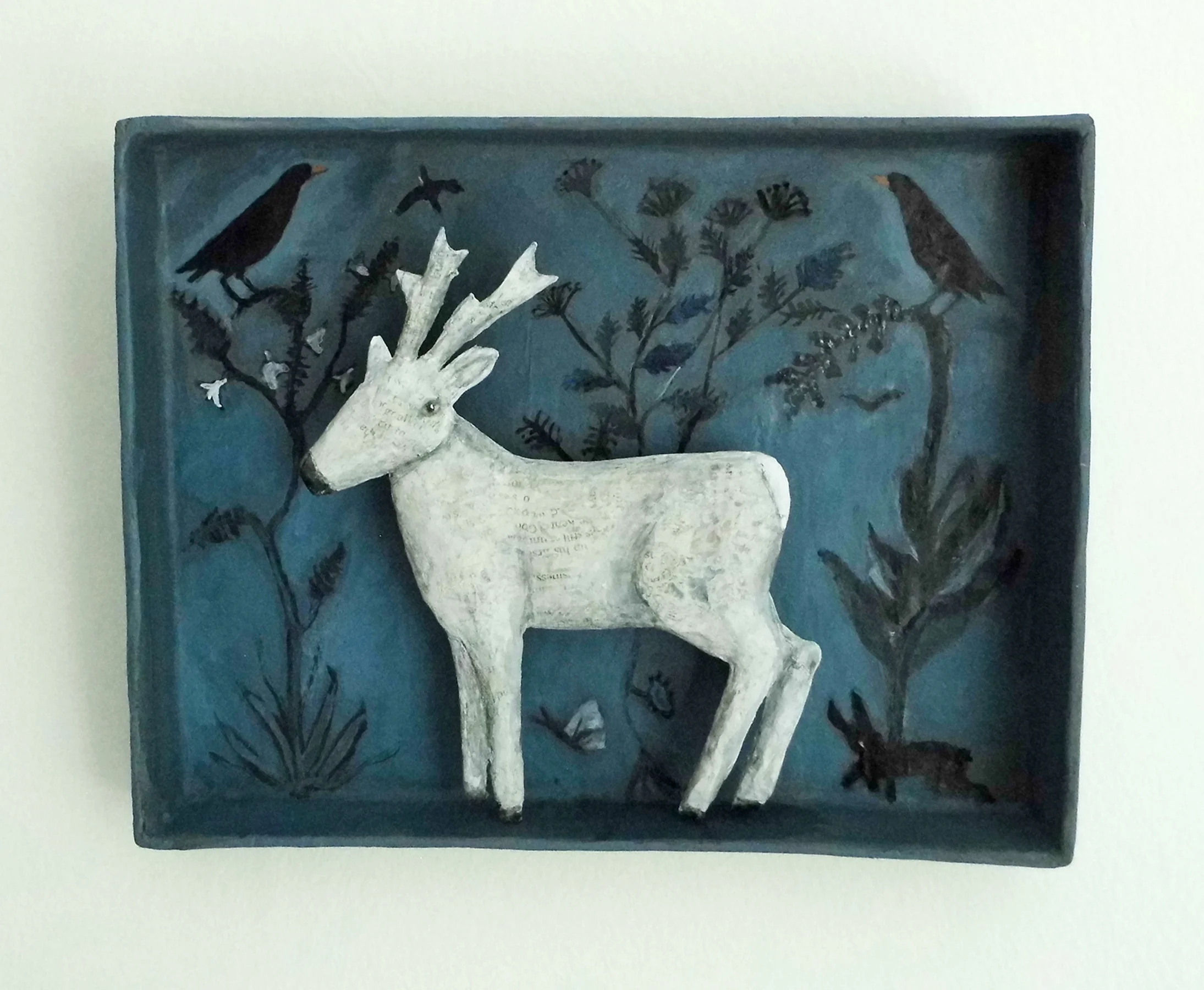 Ghost papier-mache 24 x 18 x 3 cm SOLD