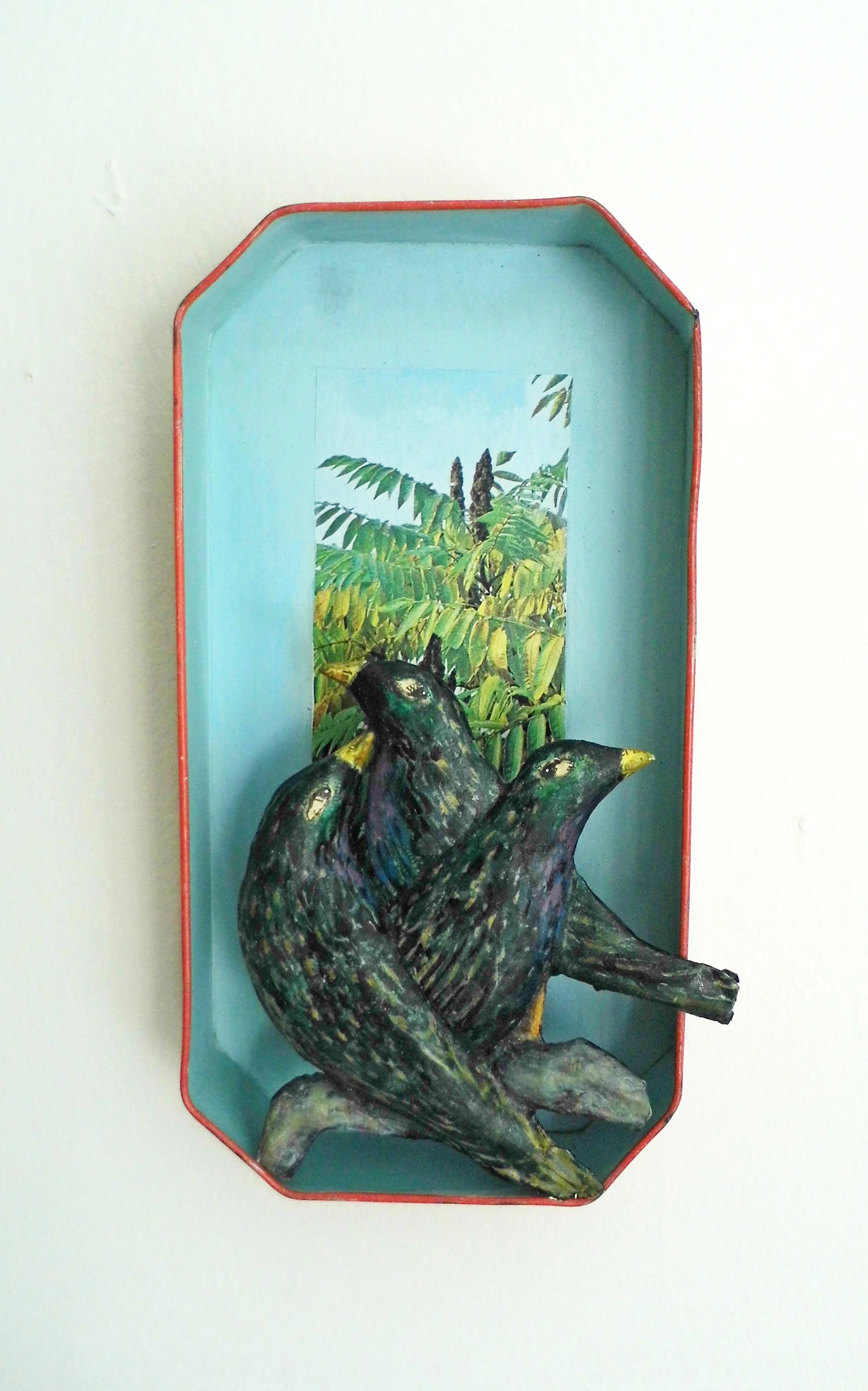 Gossips mixed media 12.5 x 24.5 x 4 cm SOLD