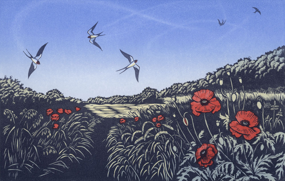Niki Bowers High Summer linocut