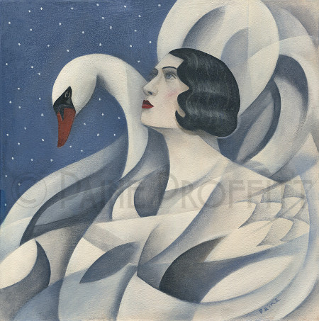 Swan Lake acrylic 50 x 50cm sold