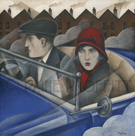 Winter Drive acrylic 60 x 60cm sold