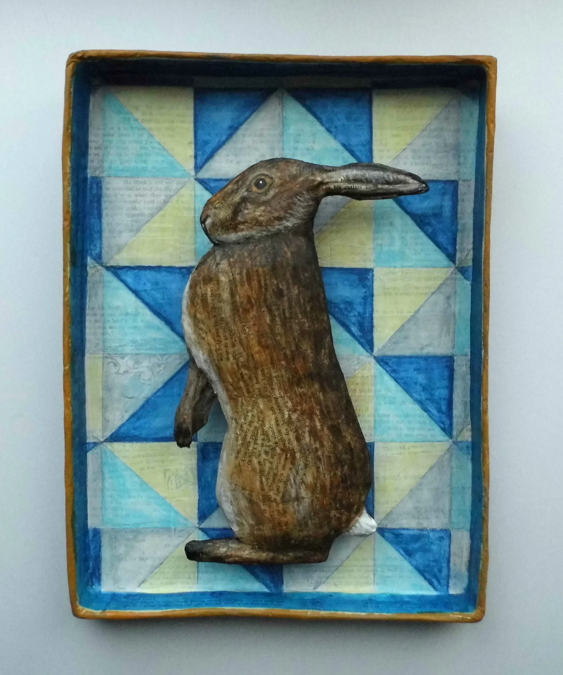 Boxed Hair mixed media 22 x 30 x 5cm SOLD