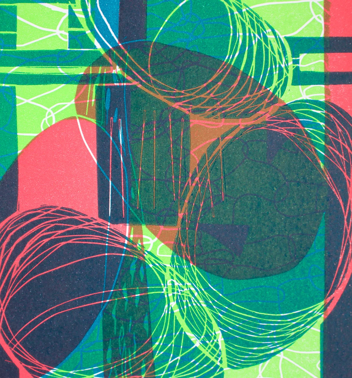 Anomaly II linocut 20cm x 23cm framed £195, unframed £155