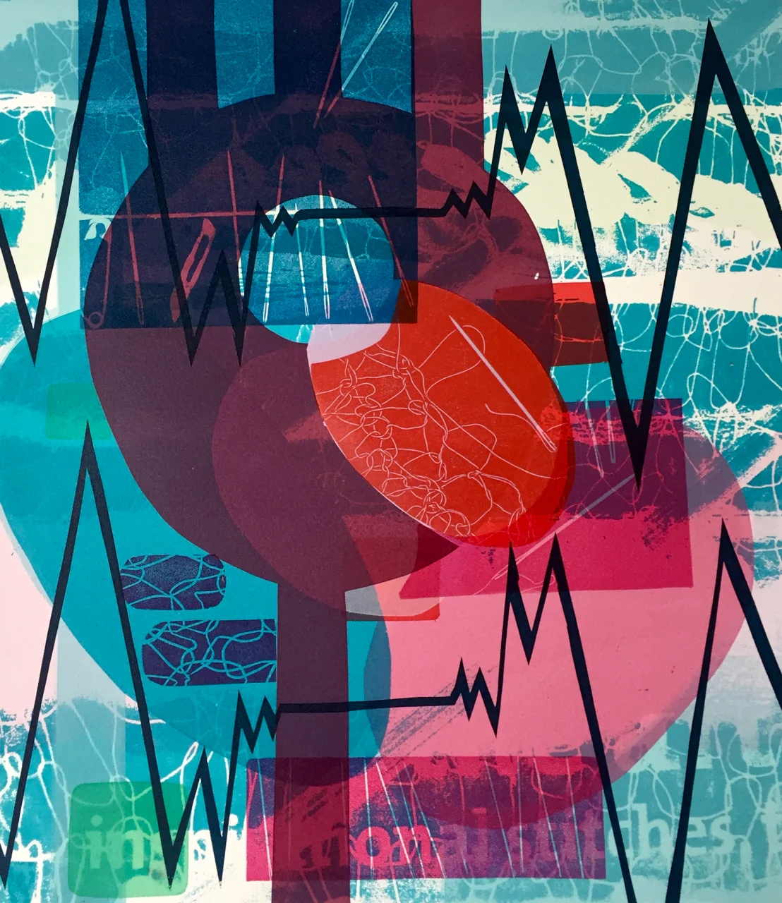 New Anomaly X linocut & silkscreen 32cm x 38cm framed £395, unframed £325