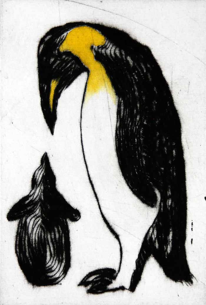 New Arrival drypoint and watercolour 16.5 x 11 cm £199 unframed