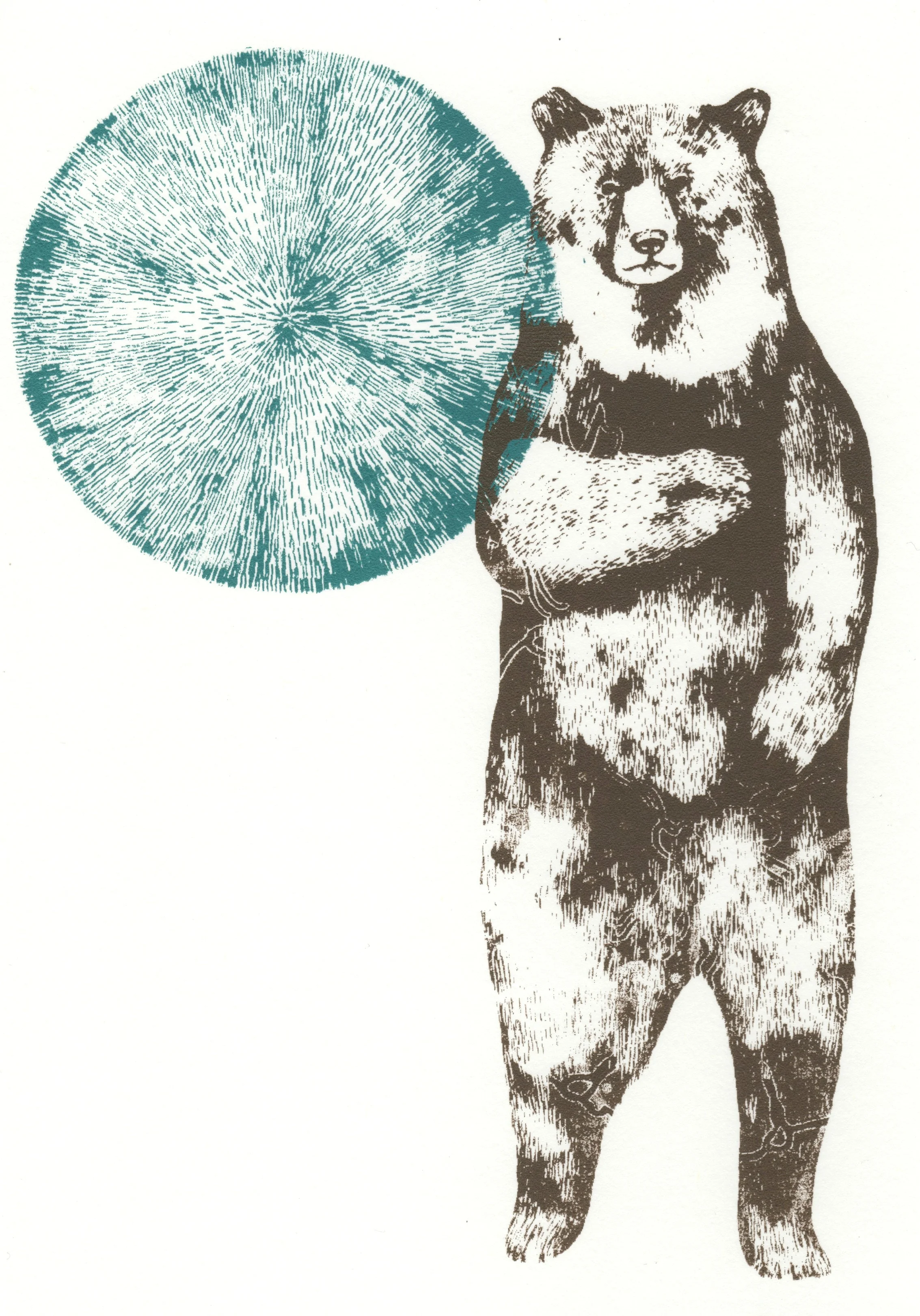 Brave Bear screenprint 15cm x 21cm £20 (unframed)